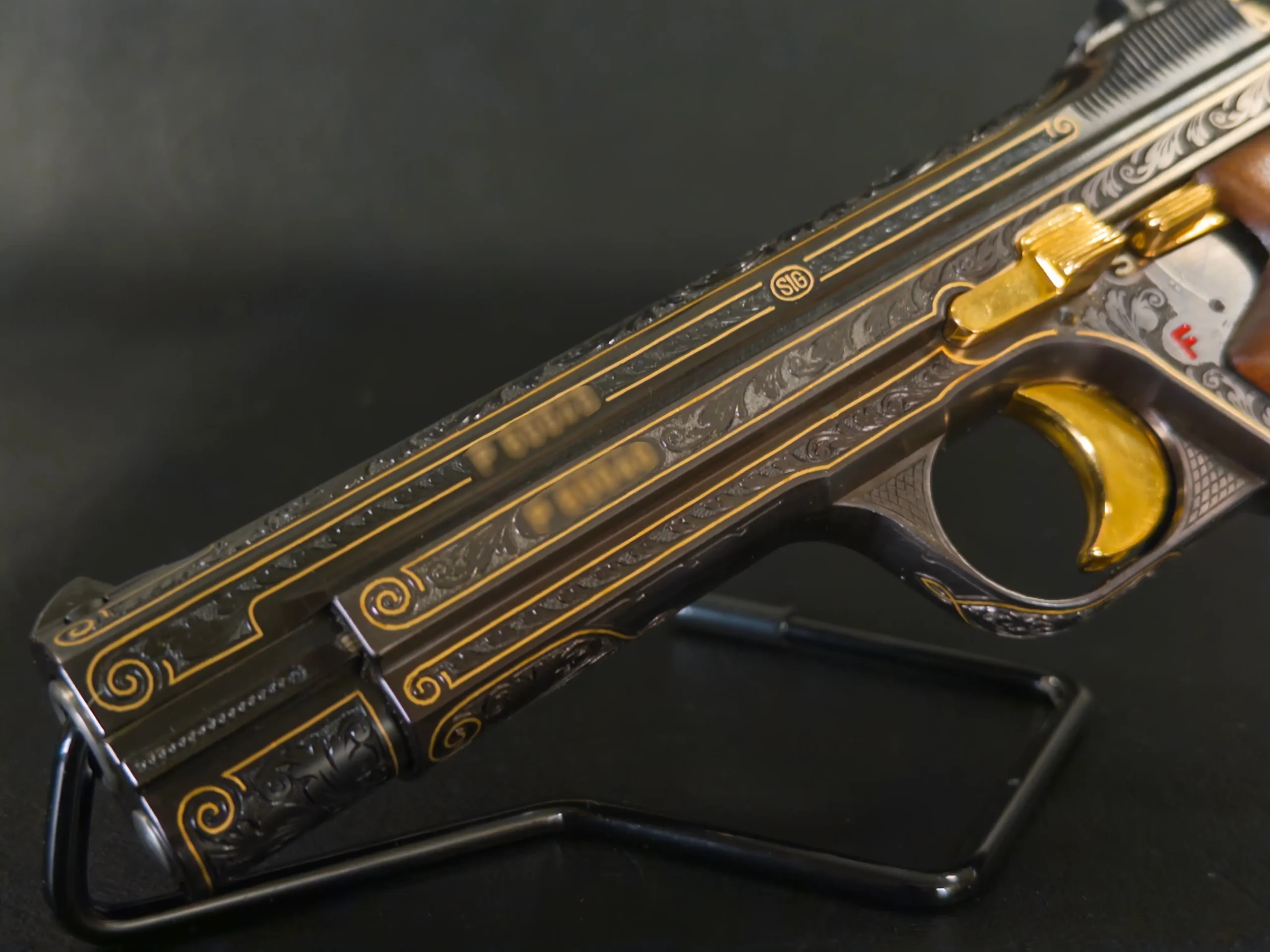 SIG P210 L De Luxe Gold Inlay Pistol