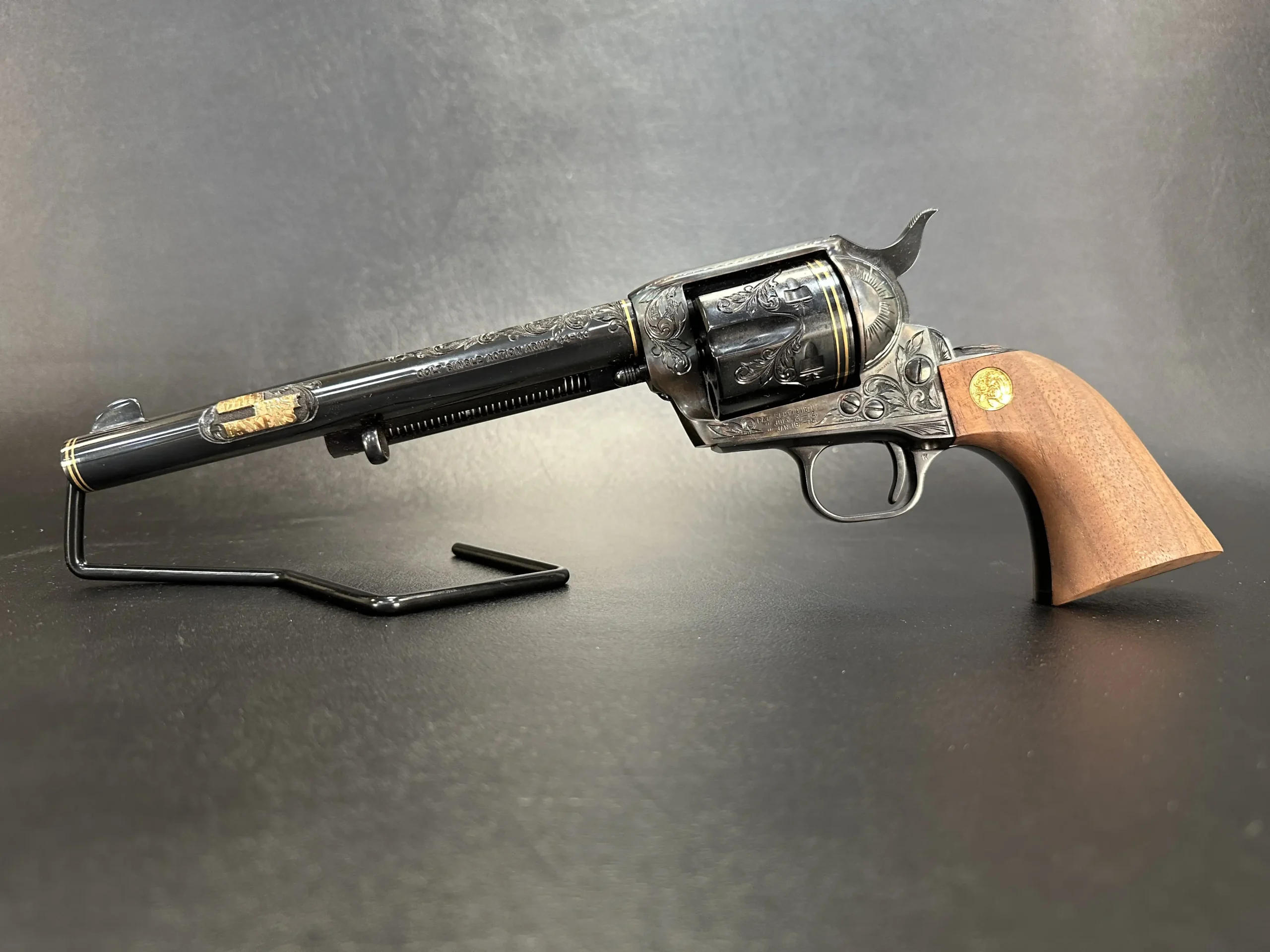 Ben Shostle engraved Colt revolvers pair