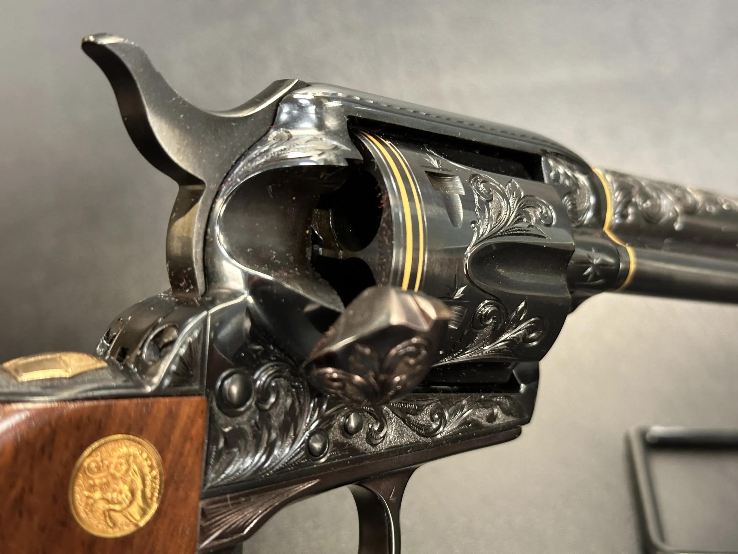 Colt Single Action Army engraved collectors pair