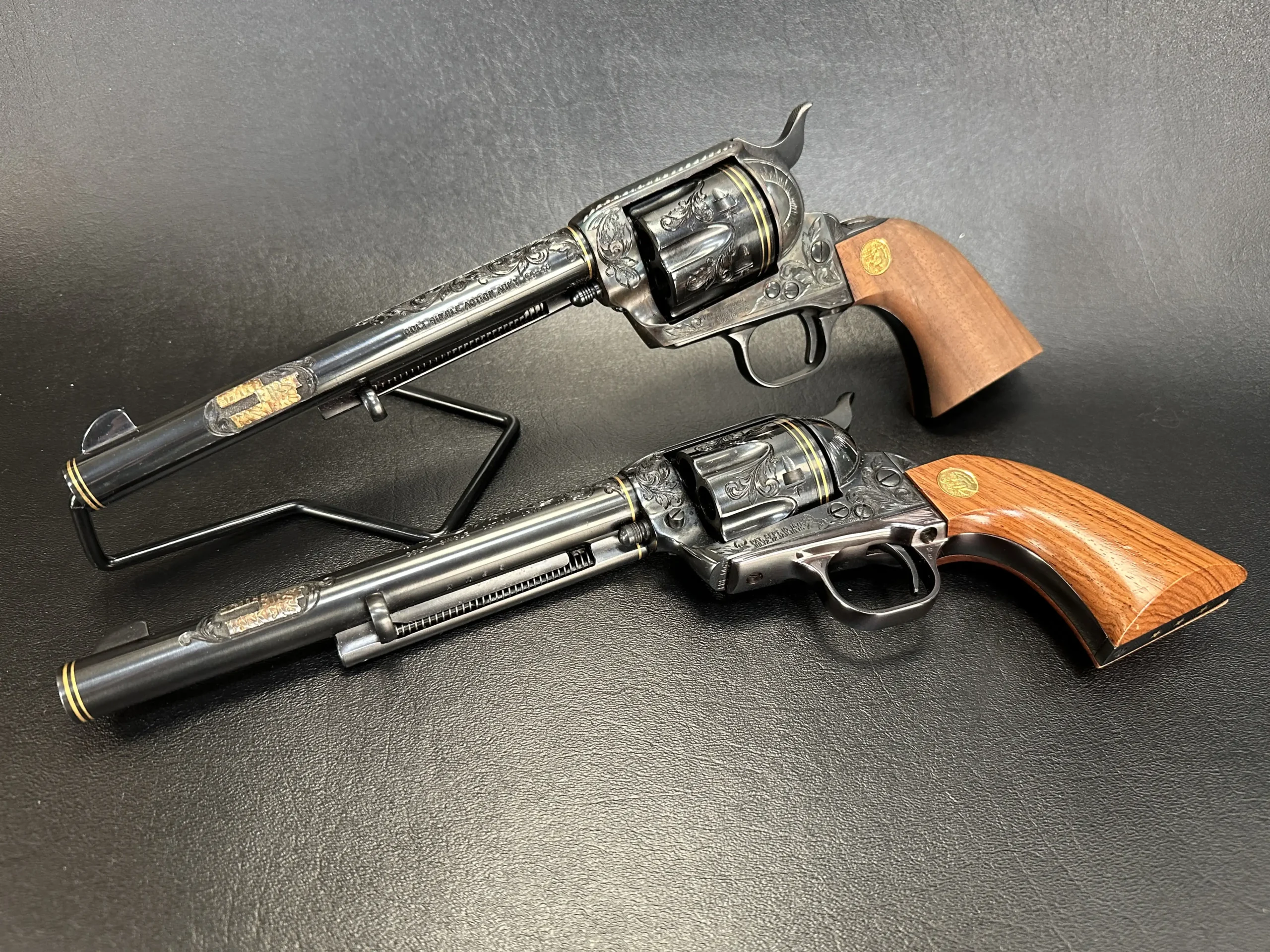 Colt Single Action Army engraved commemorative pair