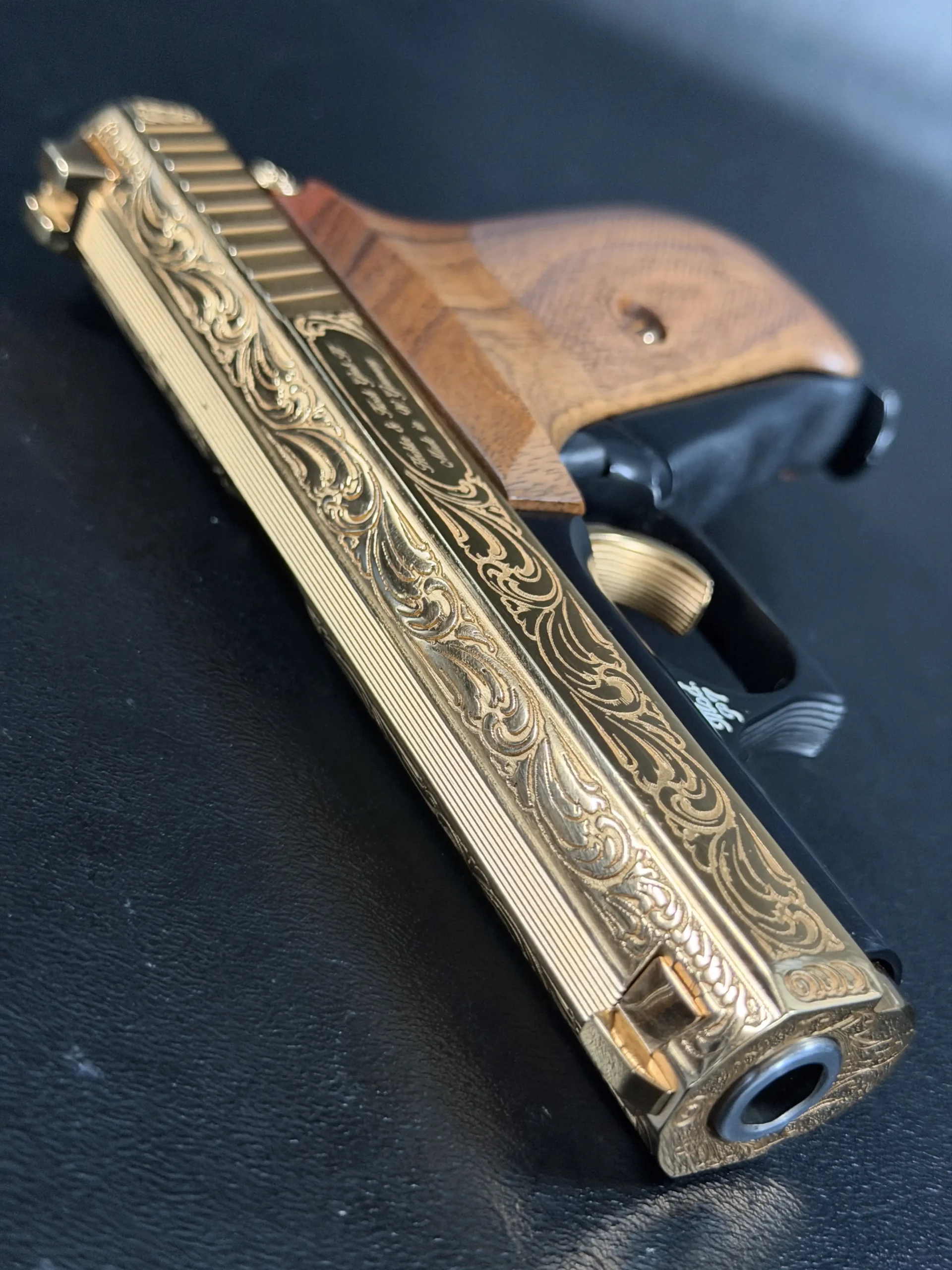 HK P7 Engraved Chamber View 9mm