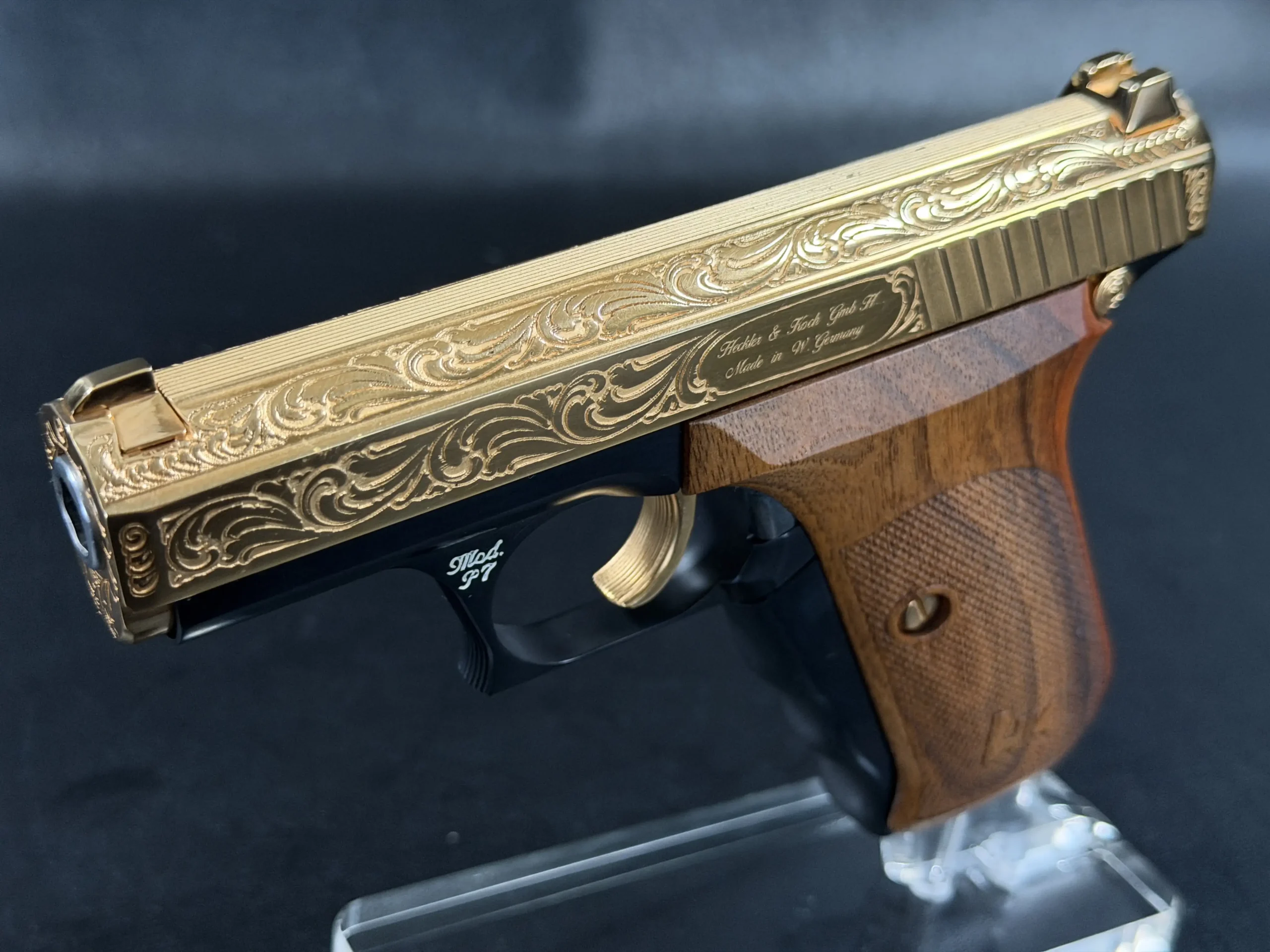 HK P7 Engraved Scrollwork Slide