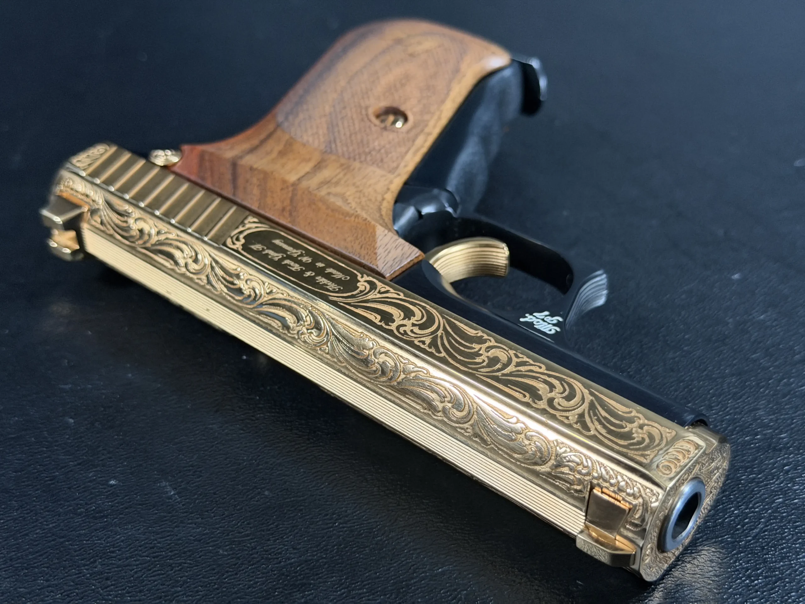 HK P7 Engraved Slide Scroll Engraving