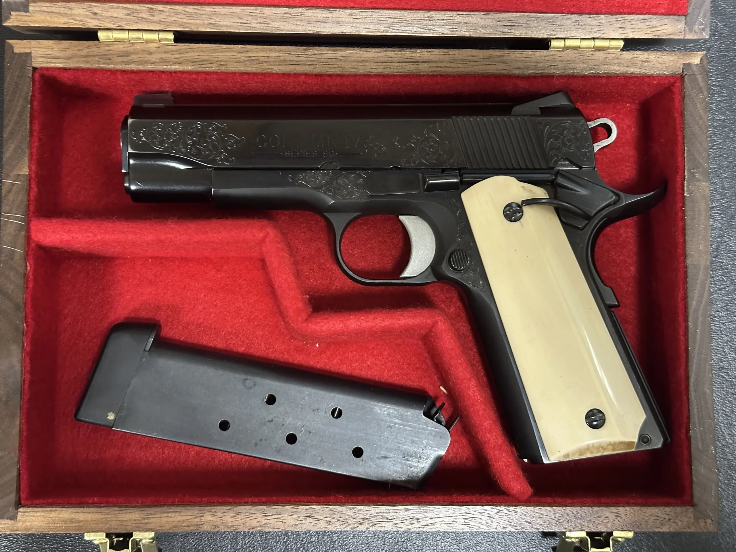 Engraved Colt Combat Commander 45 ACP