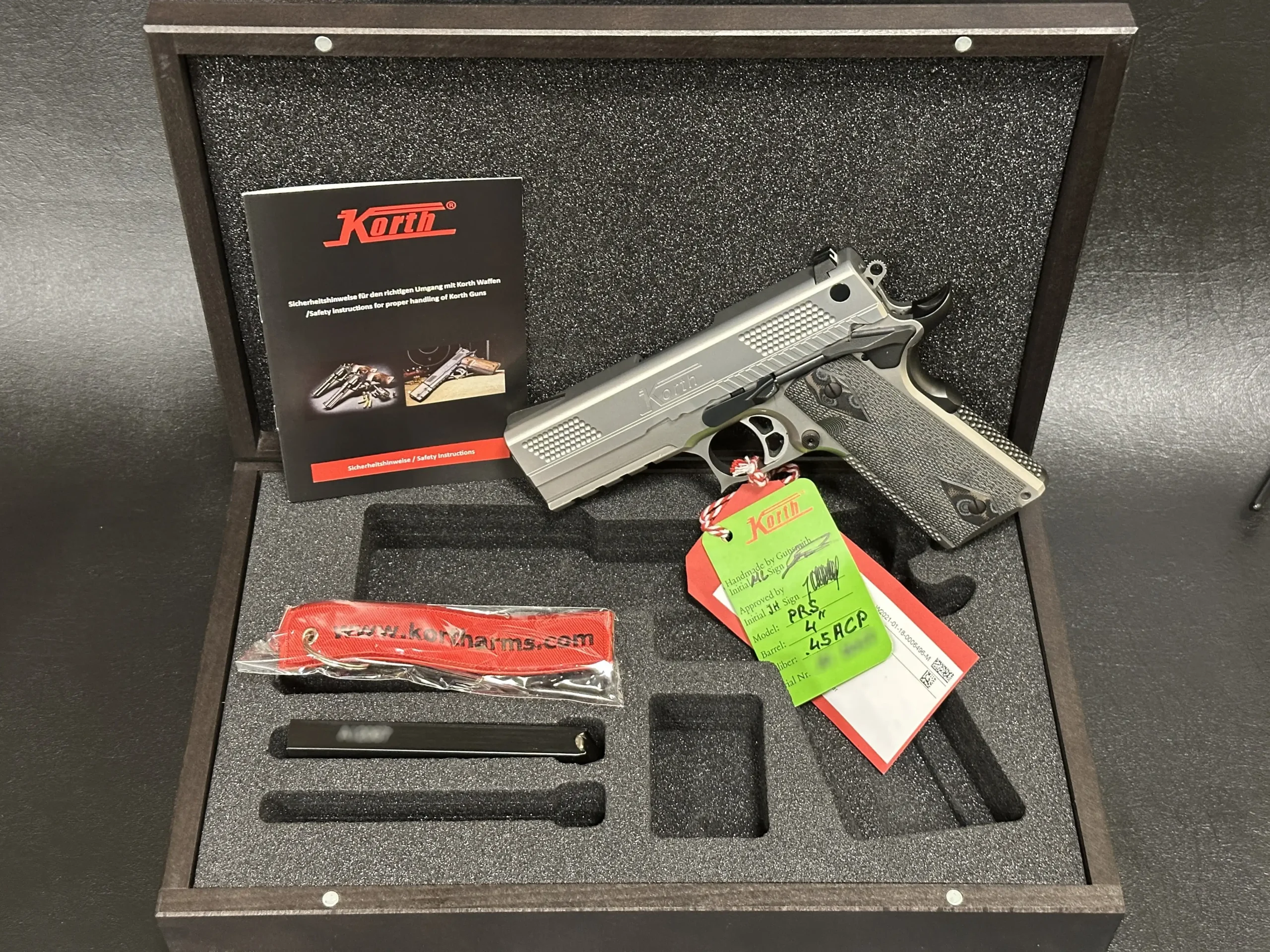 Korth PRS 4 Inch 45 ACP Pistol