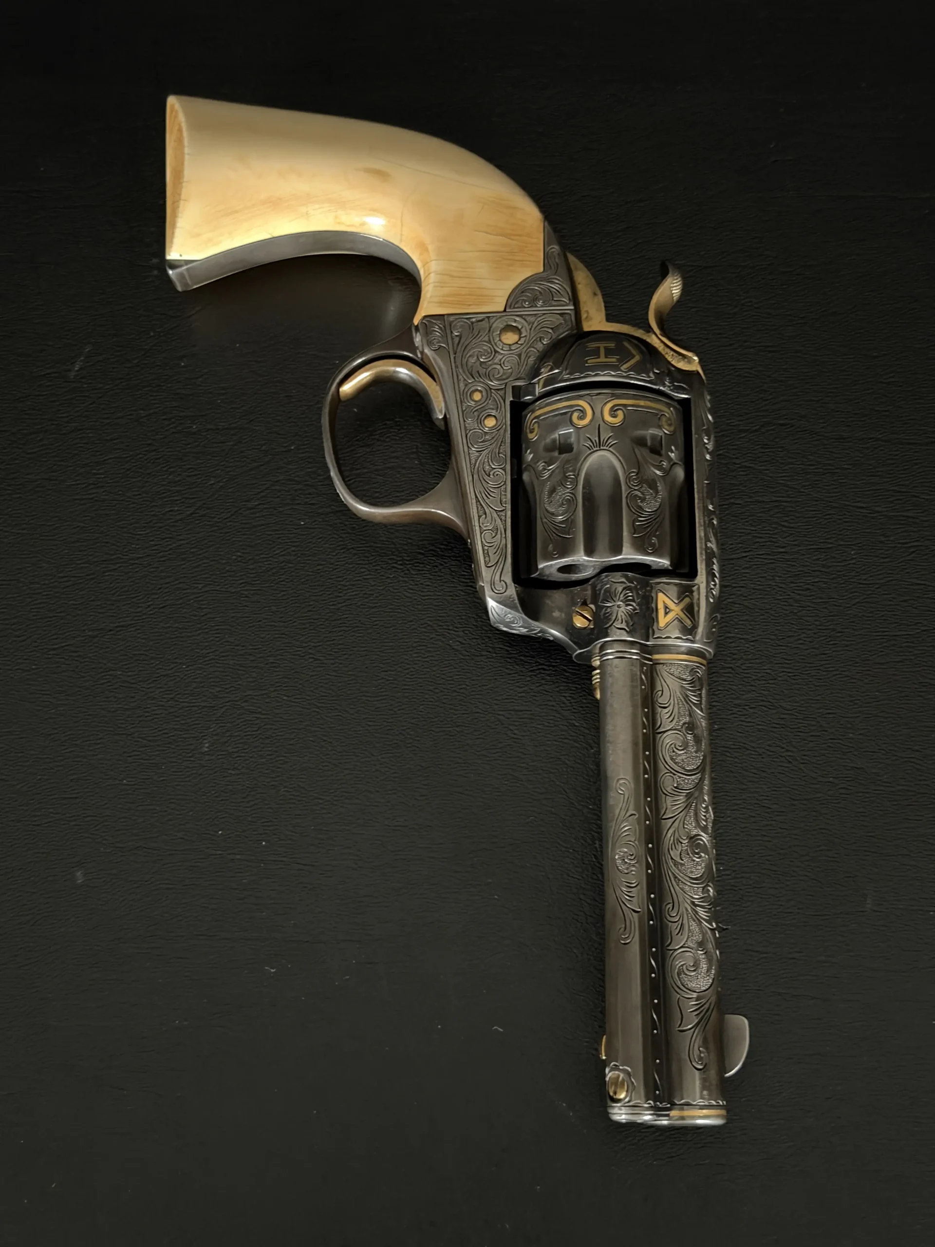 Colt Bisley SAA Cattle Brand Display