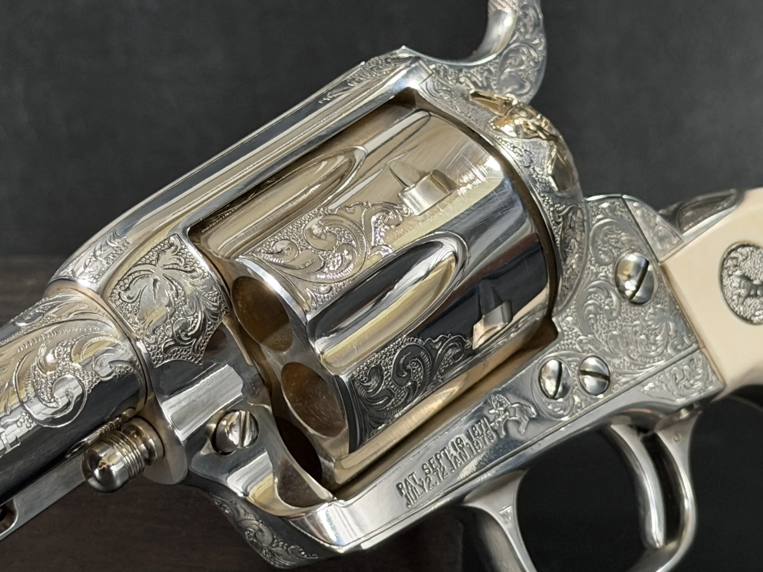 Colt Richard Petty SAA gold inlay revolver