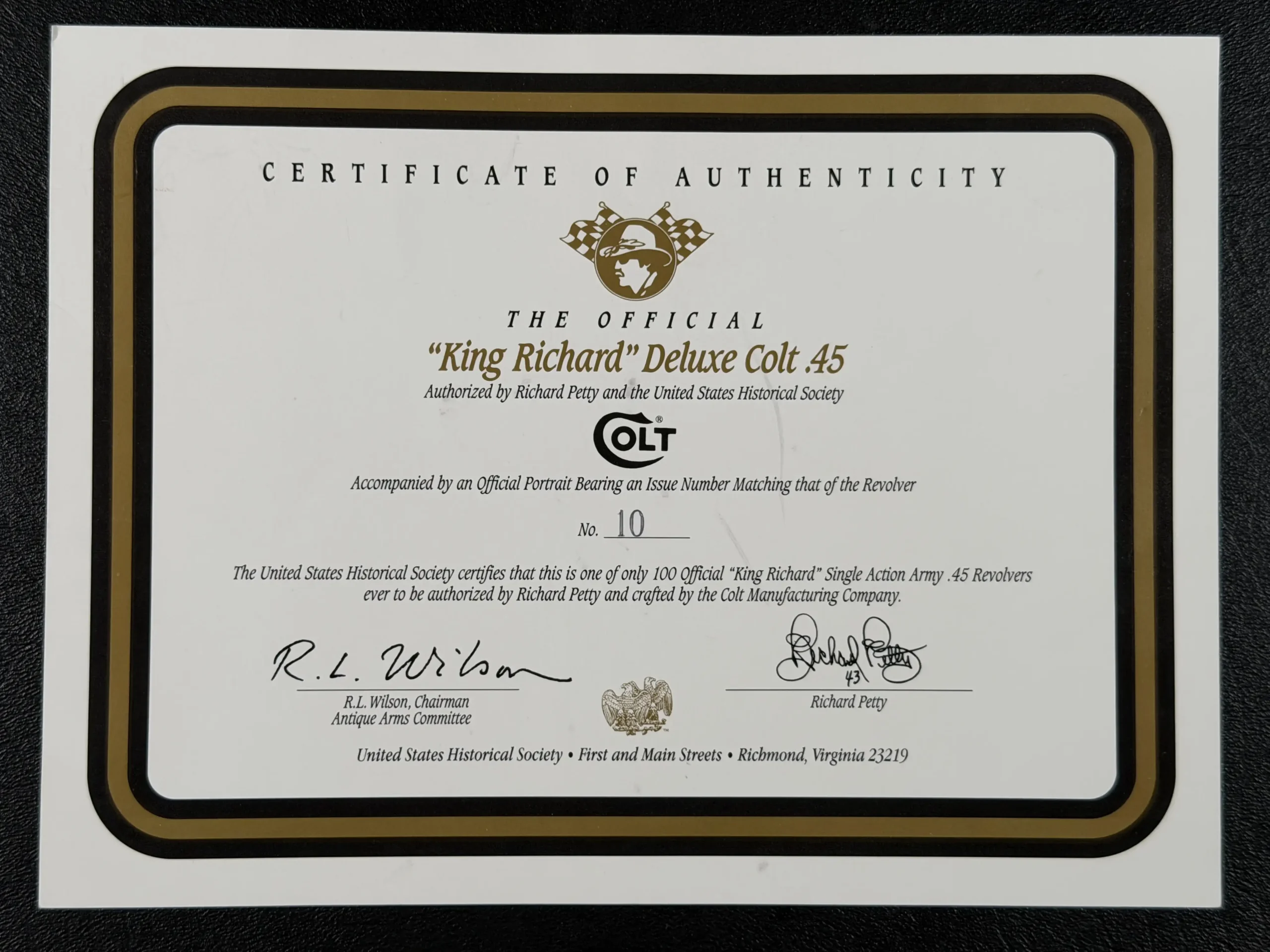 Colt Richard Petty Special SAA revolver engraved