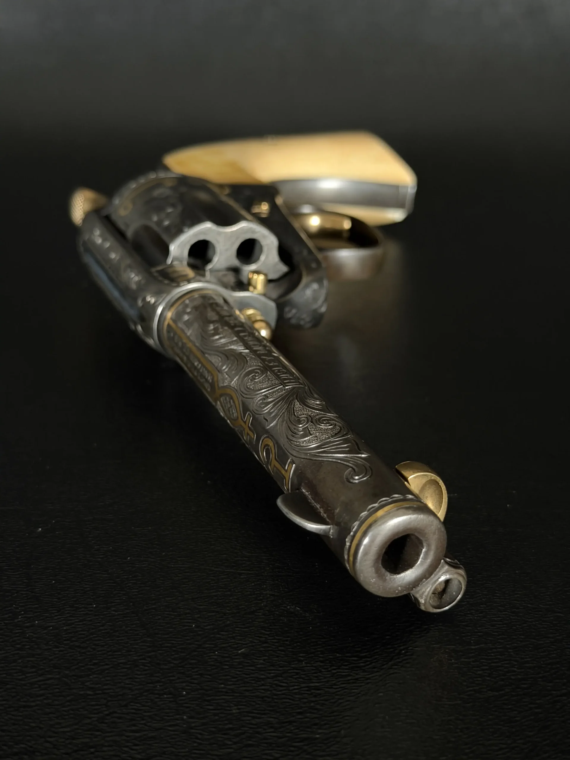 Colt SAA Bisley Cattle Brand Engraved Revolver