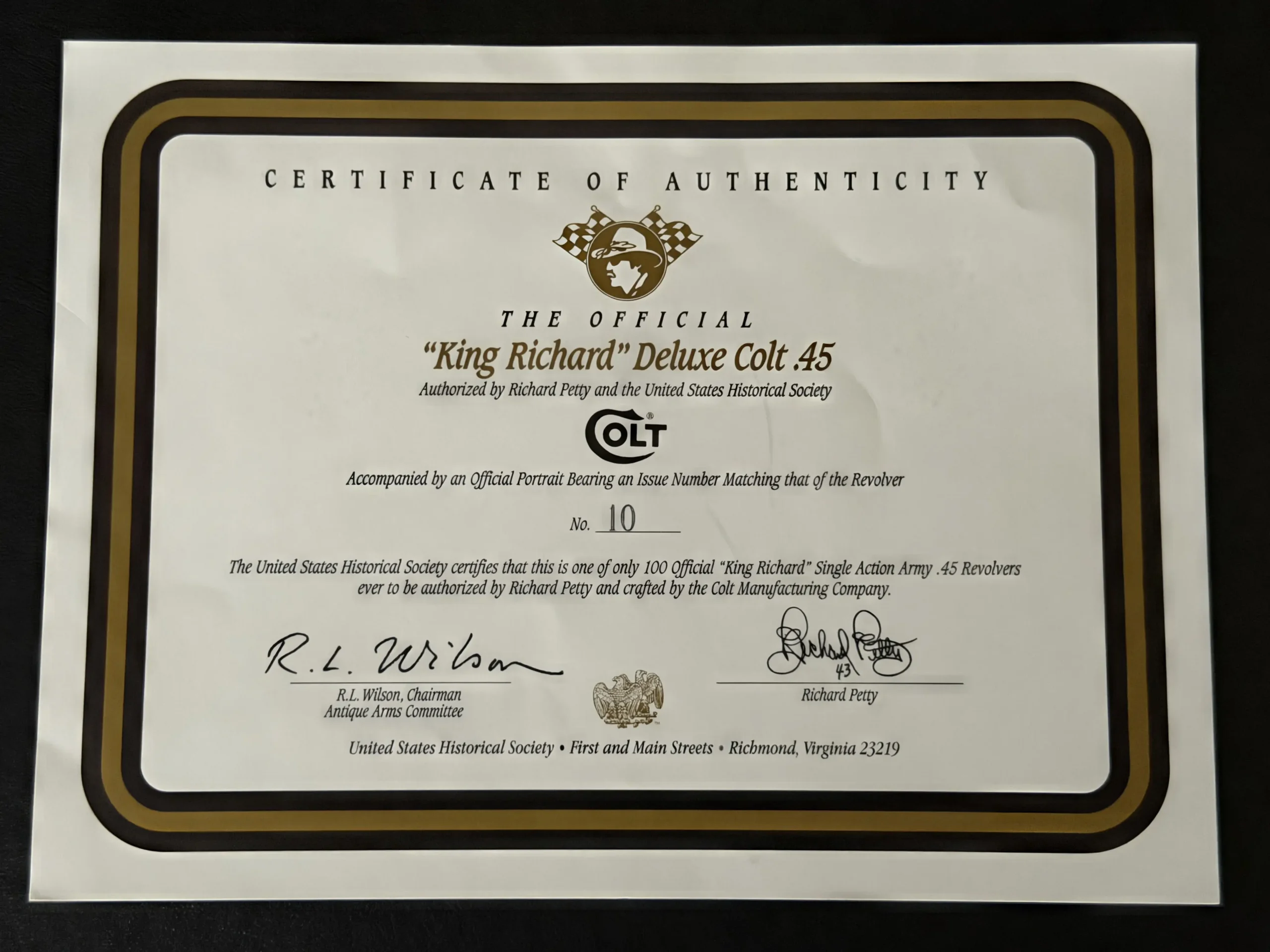 Colt SAA Richard Petty Edition RP 10 Specs