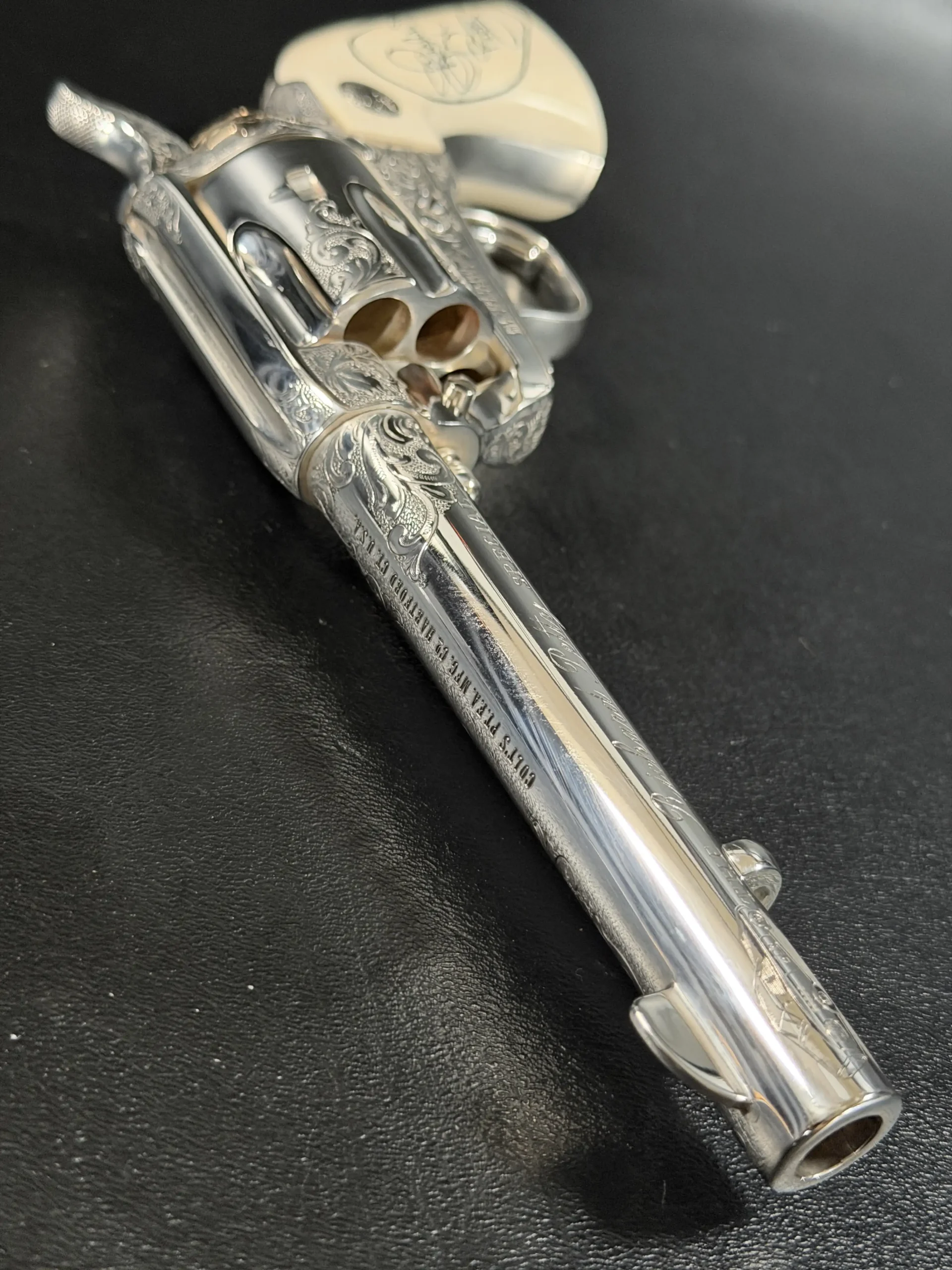 Colt SAA Richard Petty autograph grip revolver