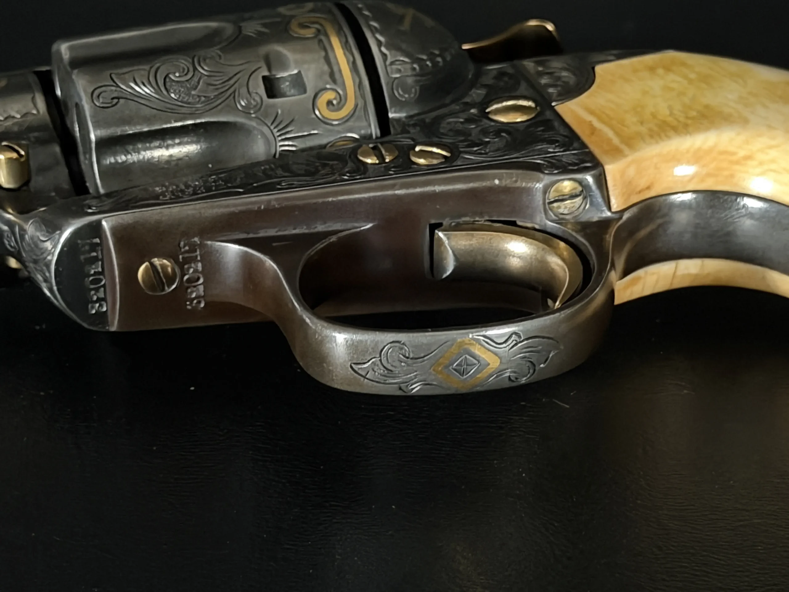 Colt Single Action Army Bisley Cattle Brand Engraved