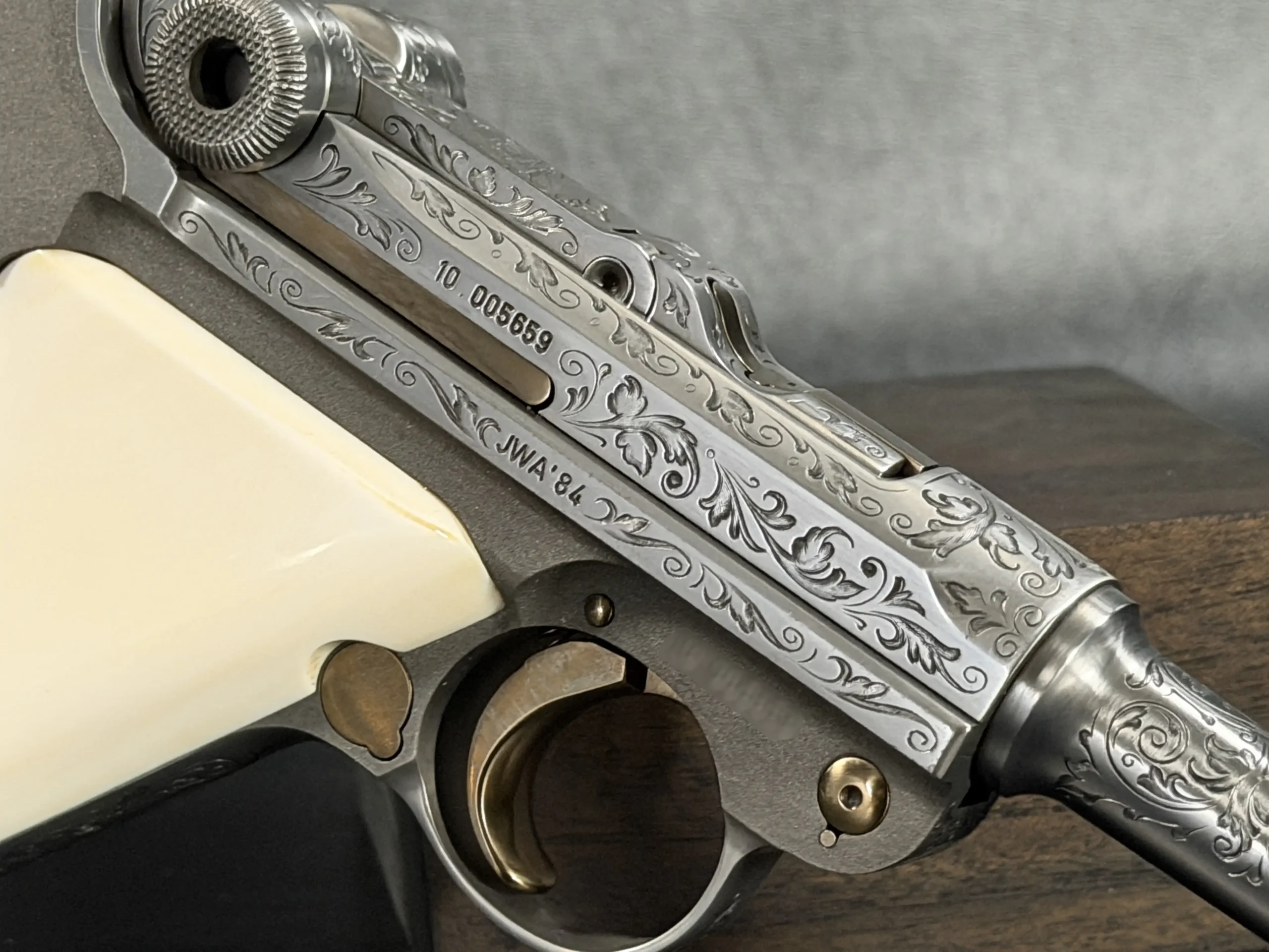 Mauser Engraved Luger Barrel Markings Detail