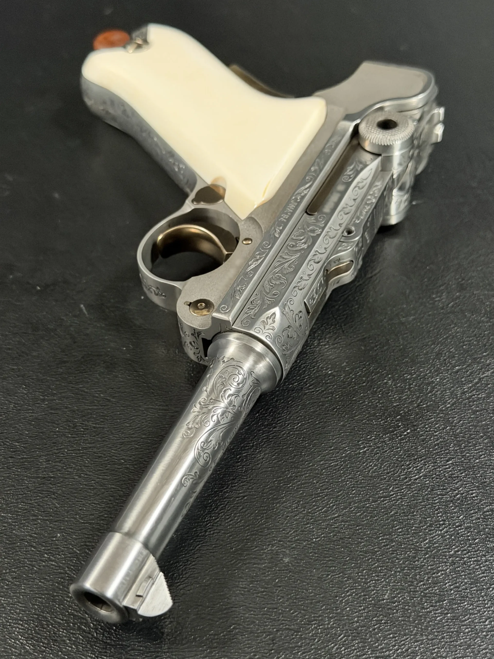 Mauser Engraved Luger Exhibition Finish Detail