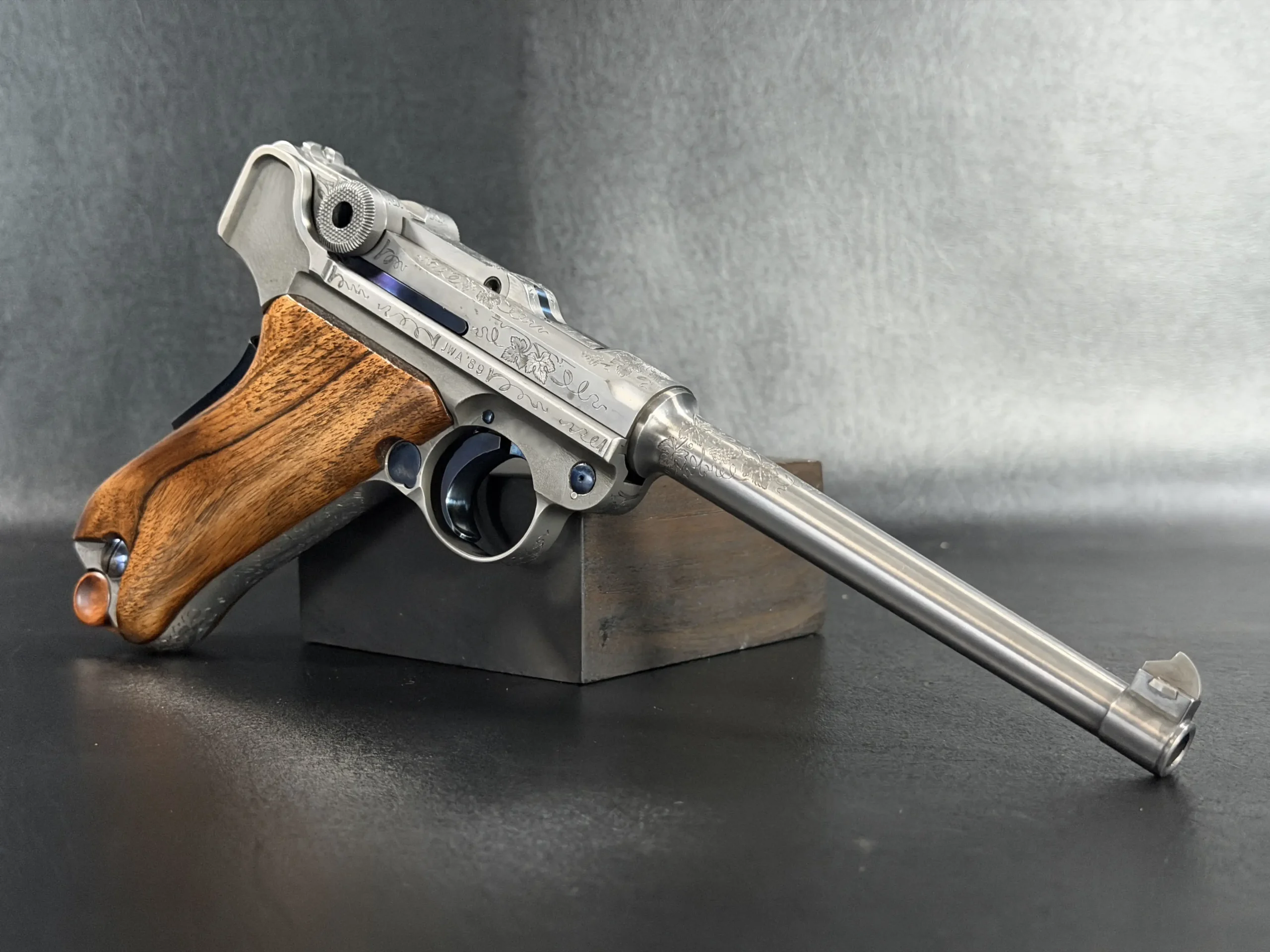 Mauser IWA Engraved P08 Frame Detail