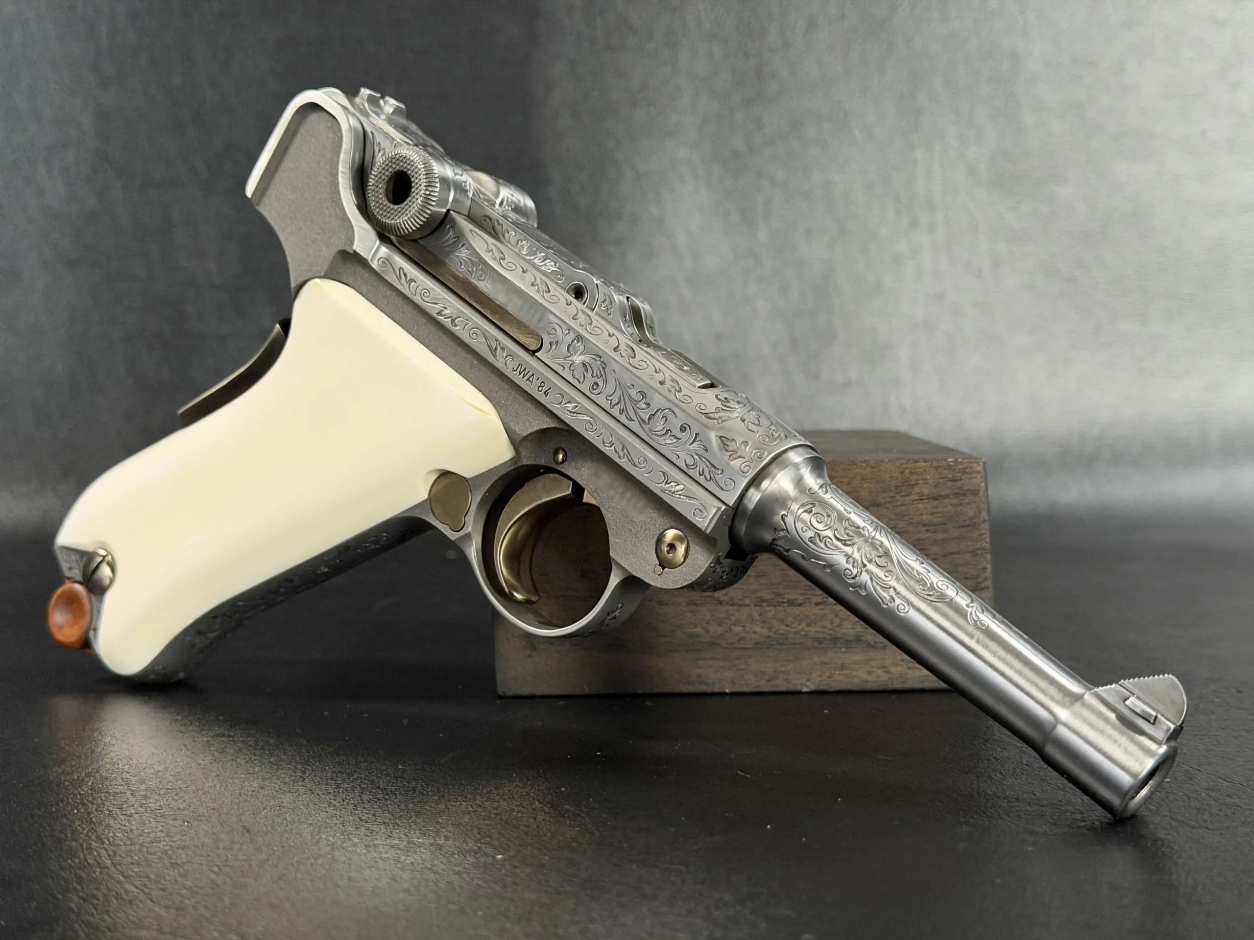 Mauser P08 IWA Luger Left Side Engraving