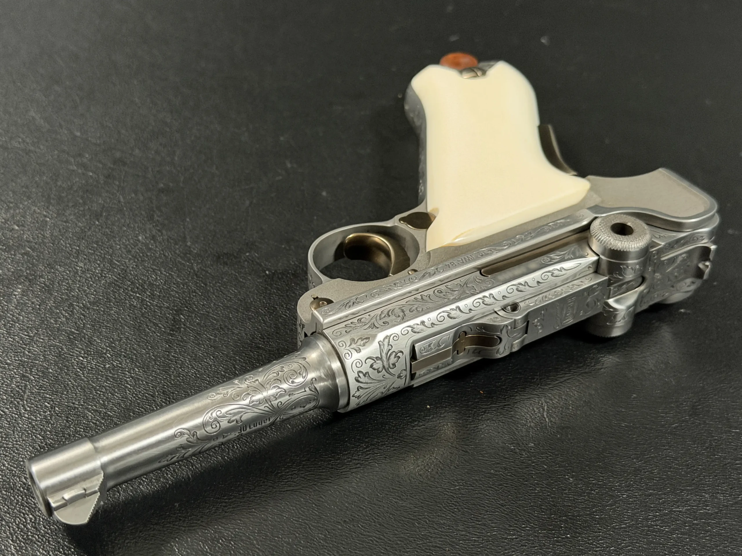 Mauser Parabellum IWA Luger Barrel Engraving