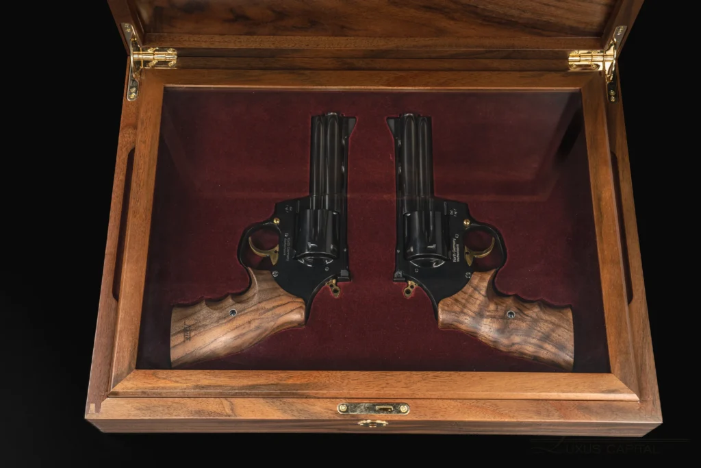 Korth Twin Revolvers Shot Show 2018 Set Display Case Closeup