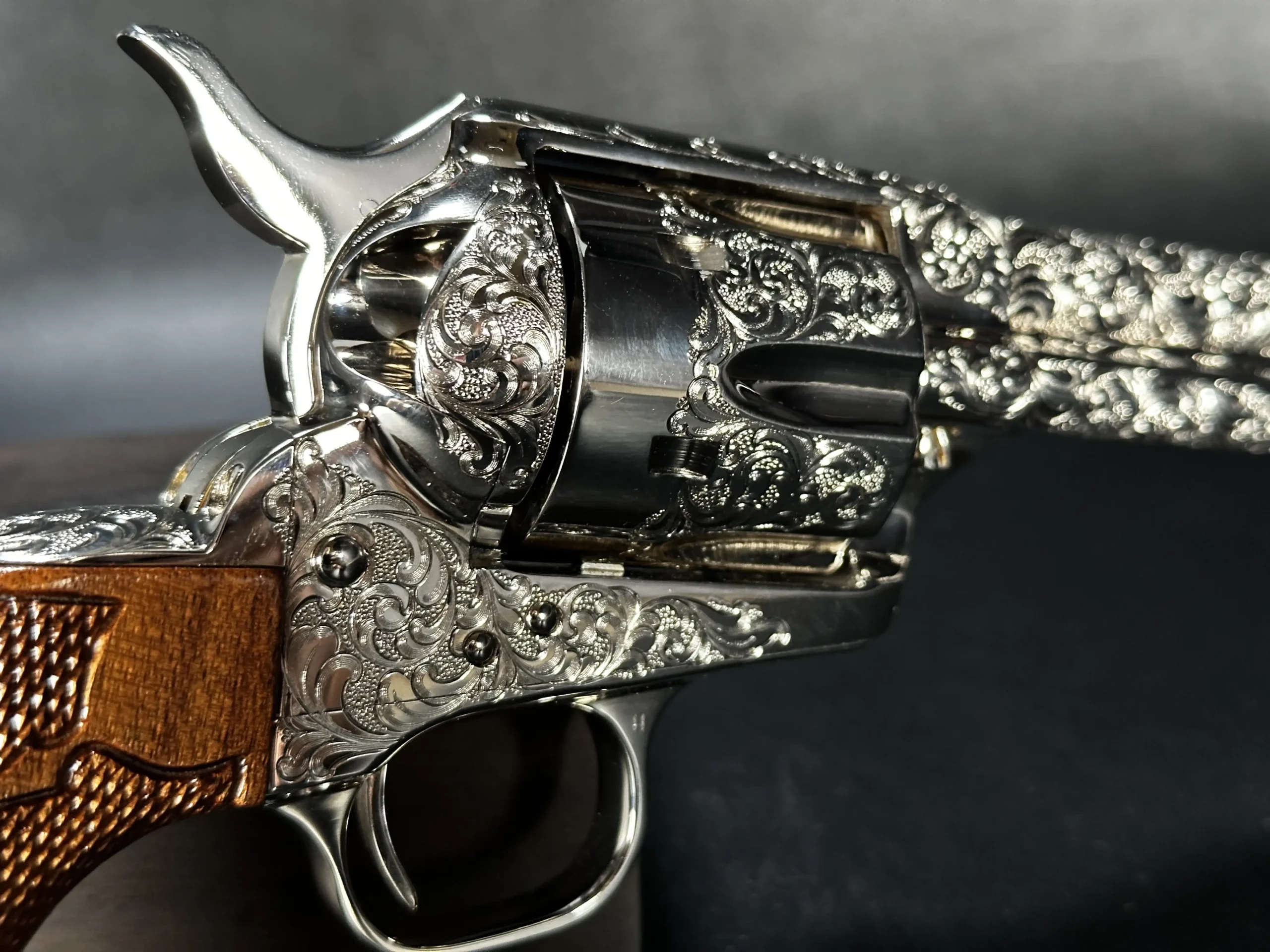 Colt Buntline Engraved Frame Scroll Work