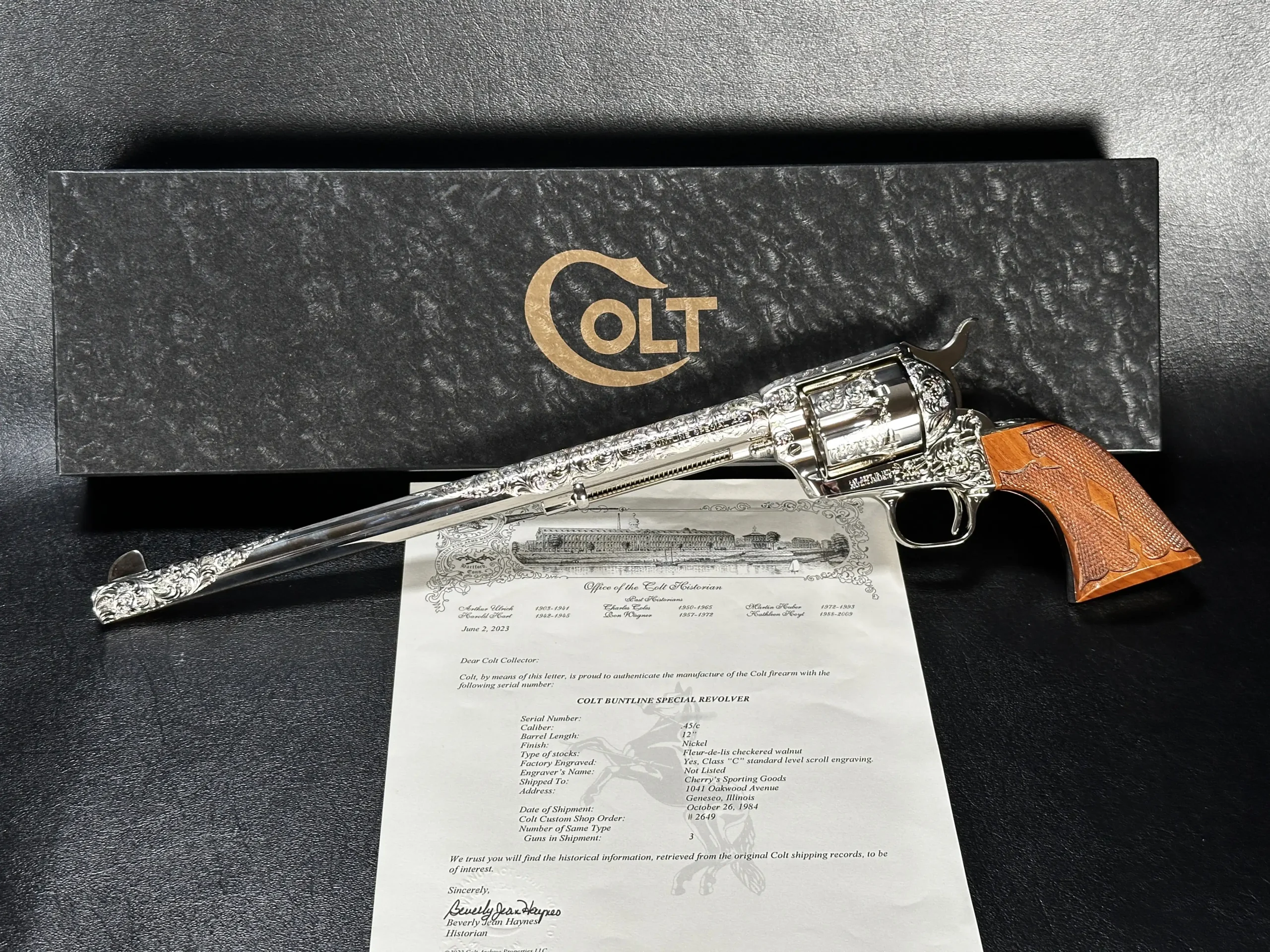 Colt Buntline Factory Engraved Revolver