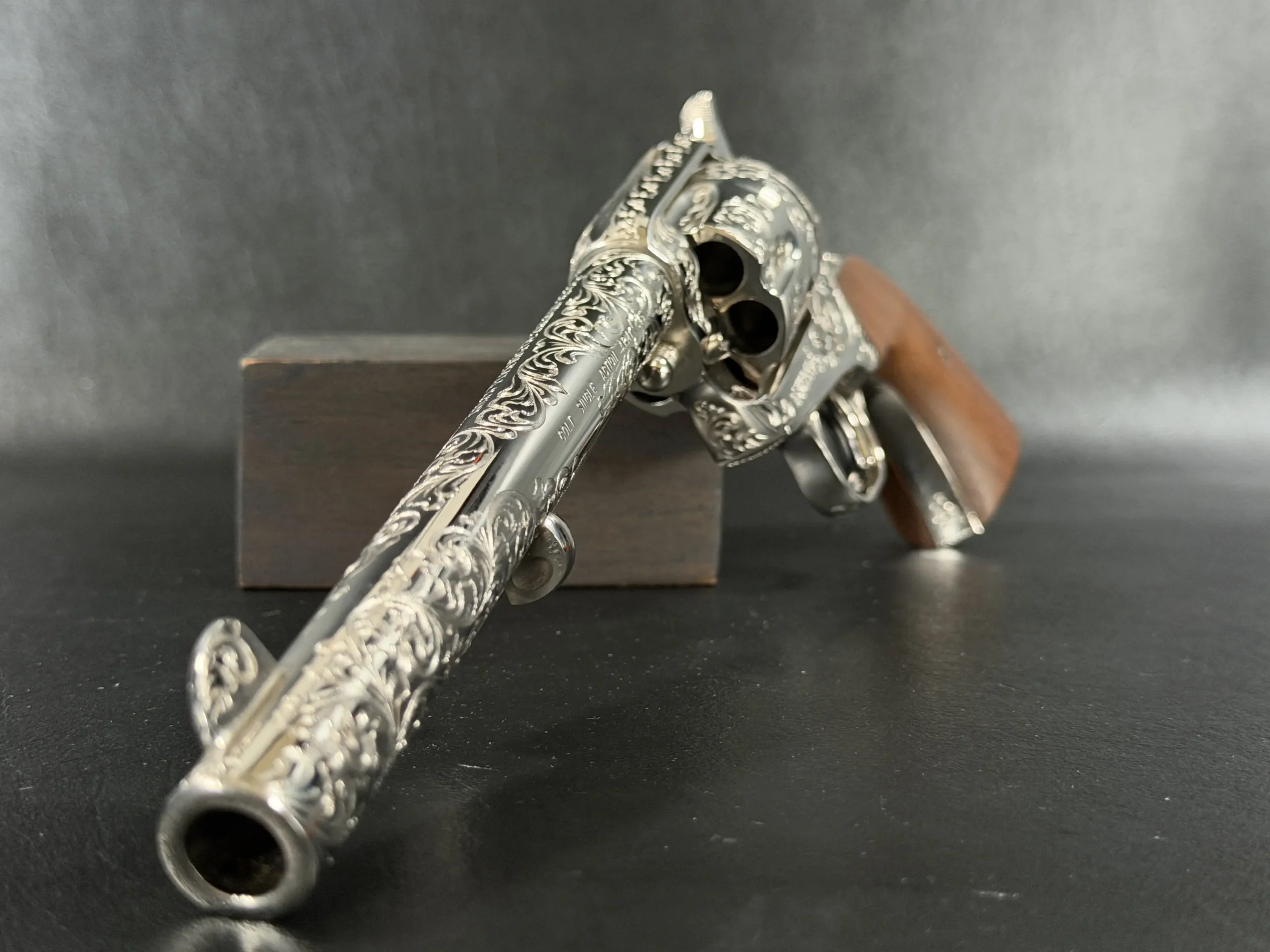 Colt SAA Class D Engraving Detail Cylinder