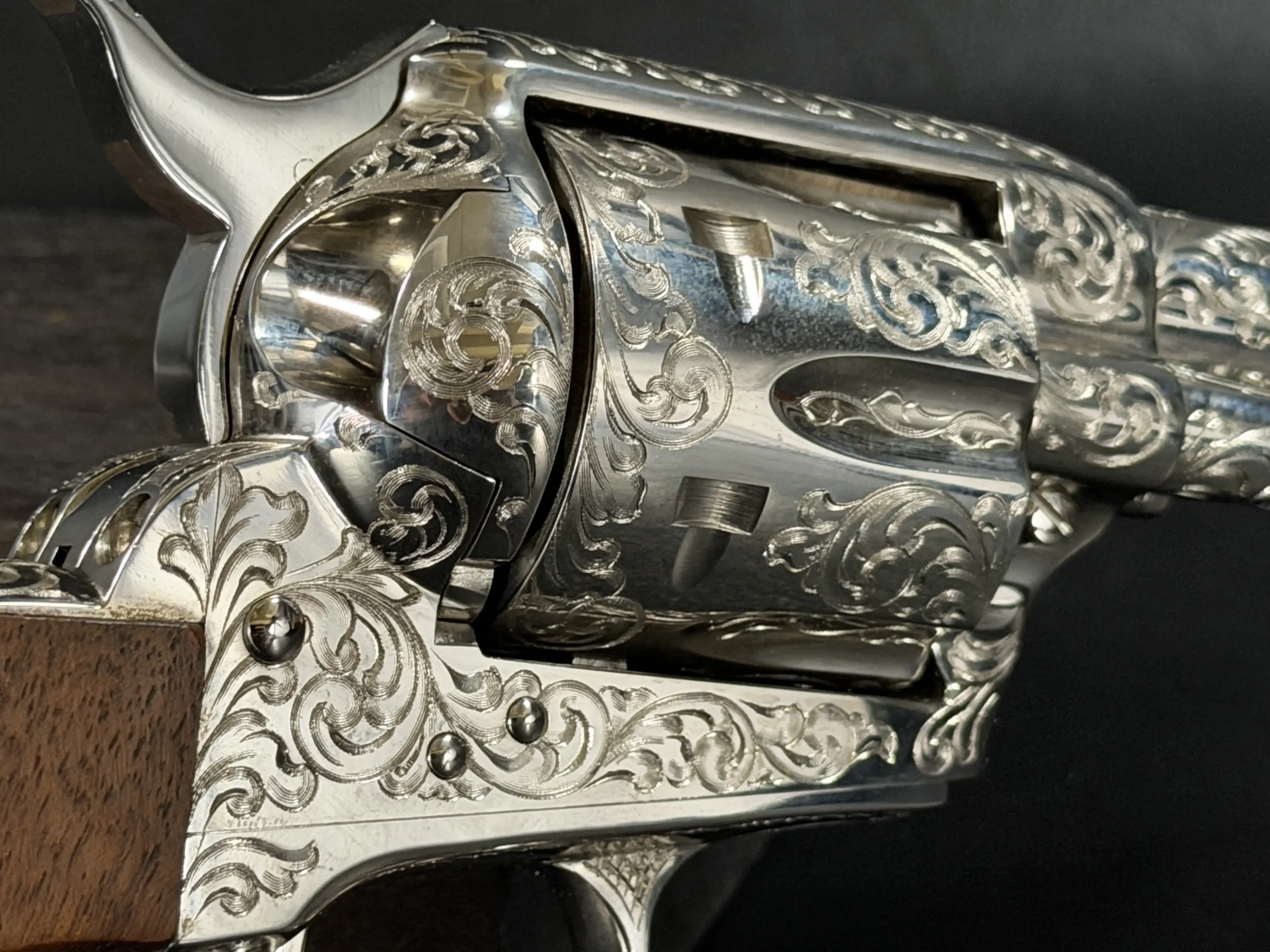 Colt SAA Engraved Cylinder Close Up