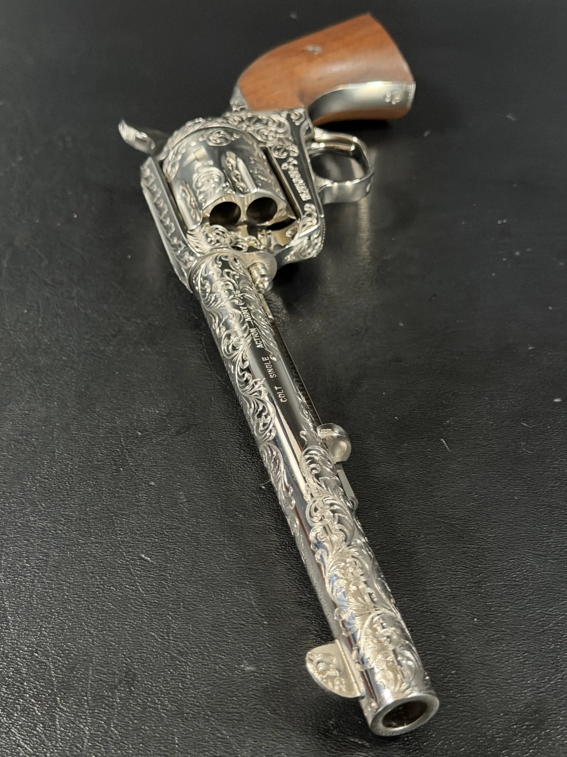 Colt SAA Factory Engraved High Polish Nickel