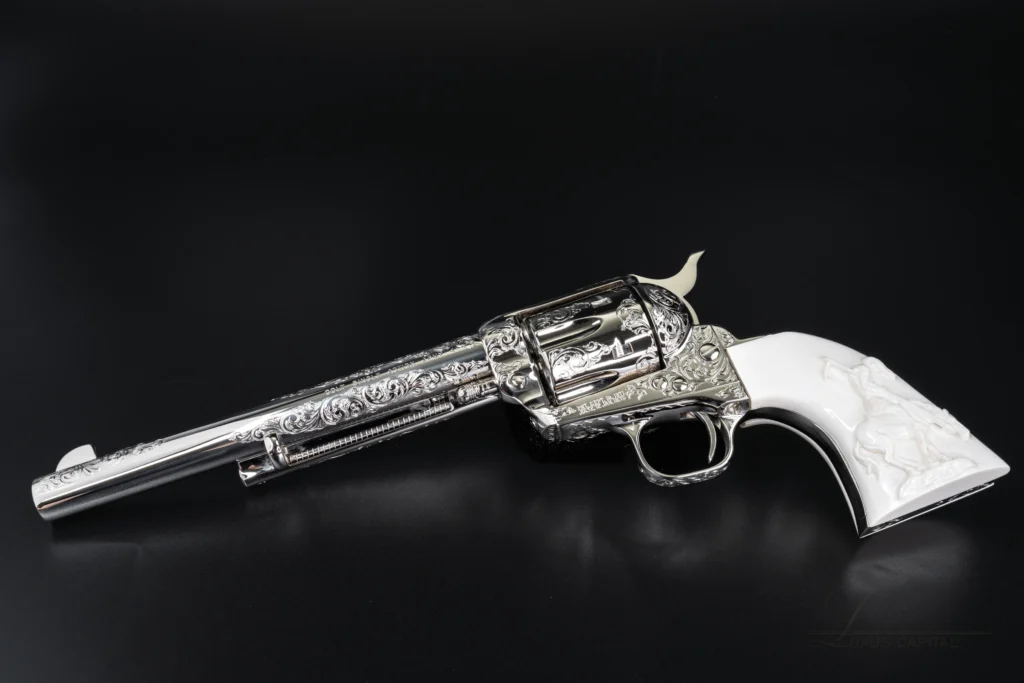 Colt SAA Factory Engraved Nickel Finish SN-8A57071