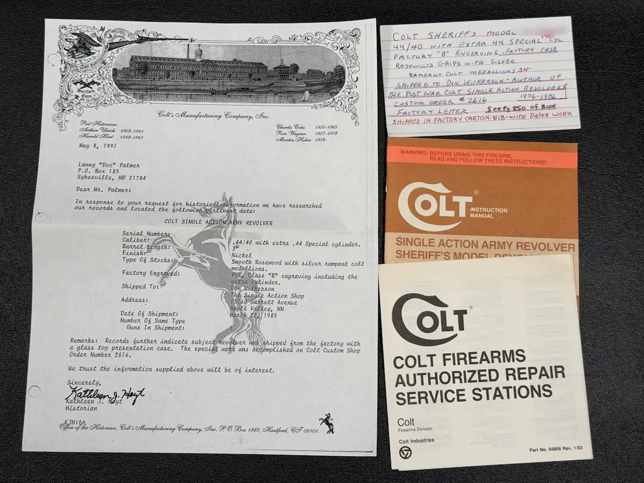 Colt Sheriff Model SAA Featured by Don Wilkerson