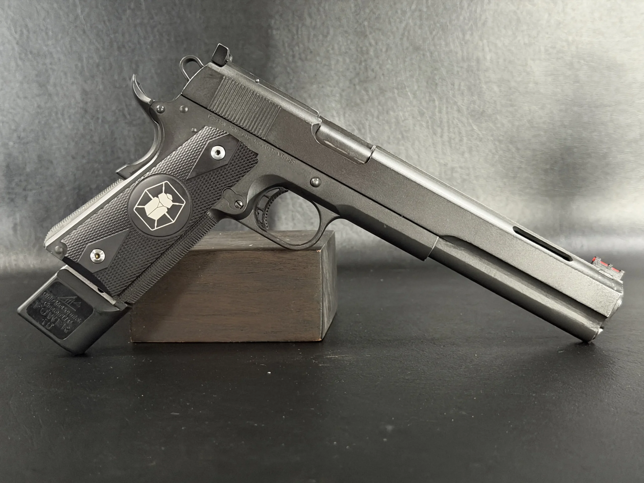 Custom Built 1911 Ported Gun Studio Lighting View