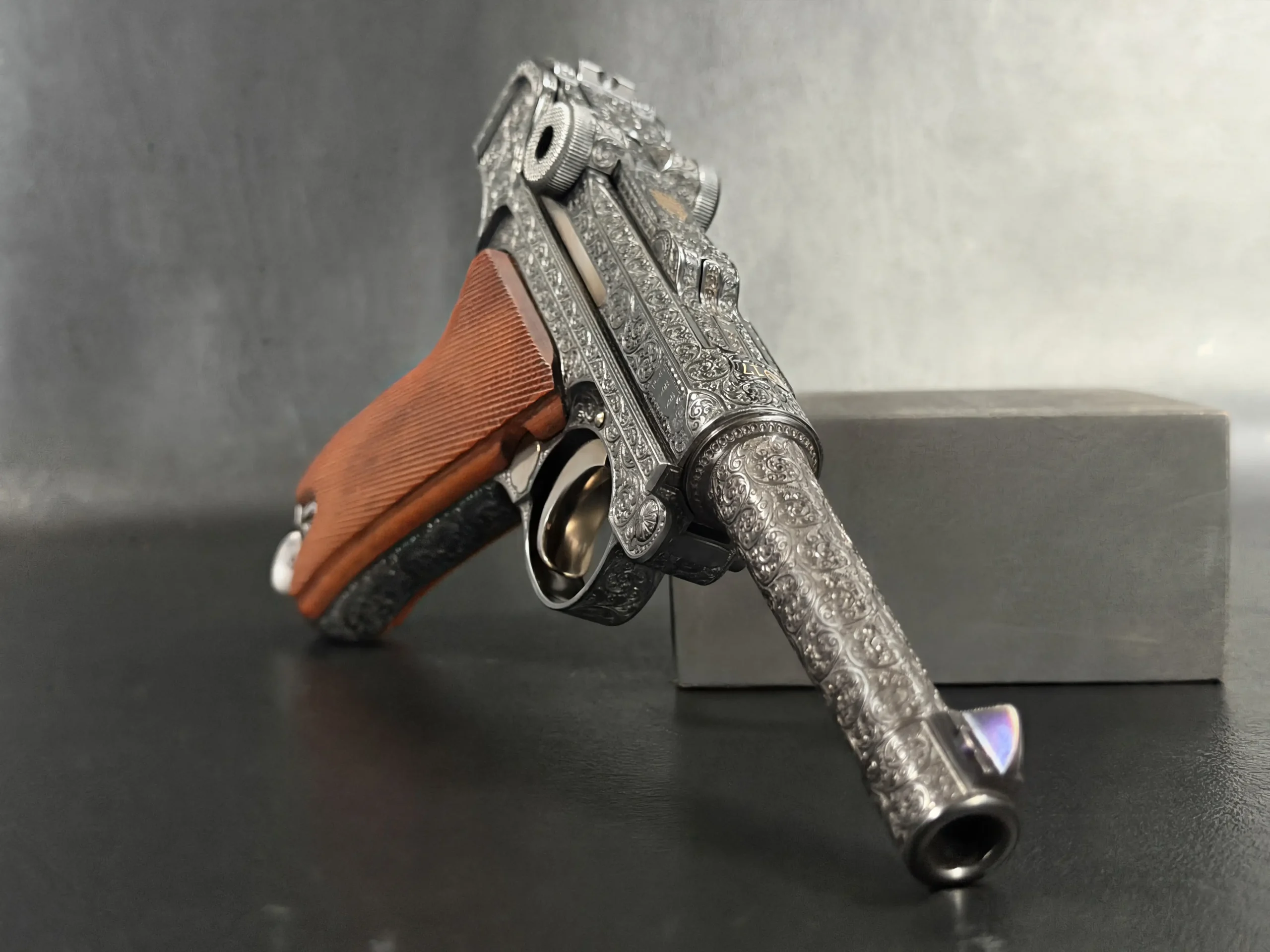 DWM Luger ornate metalwork details