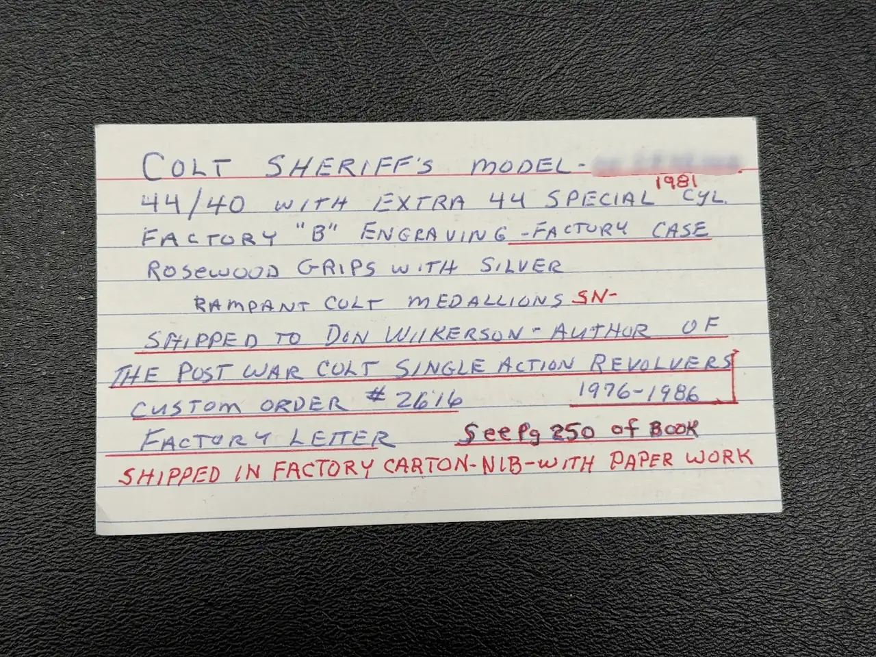 Don Wilkerson Colt Single Action Army Sheriff