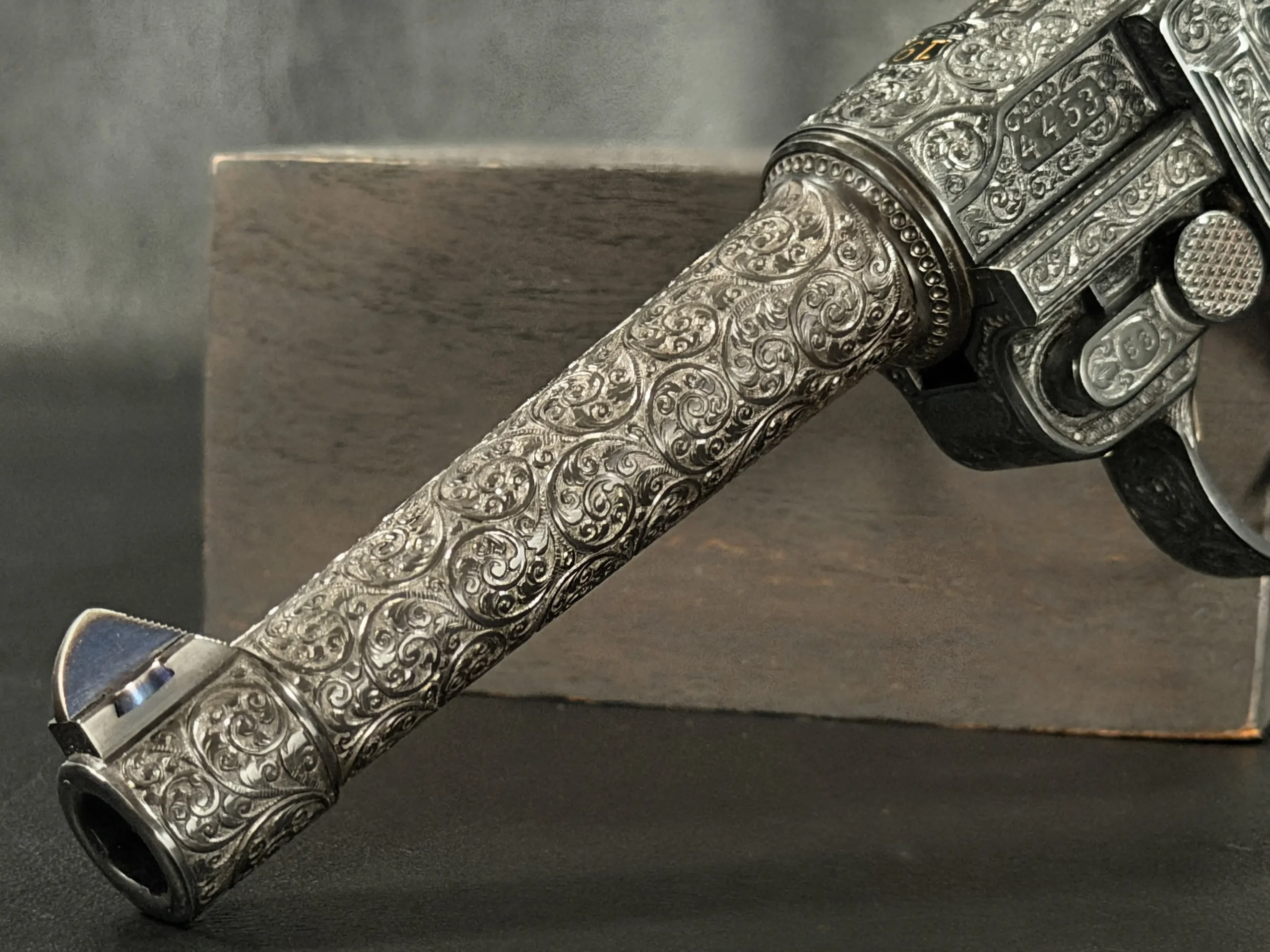 Engraved Luger P08 attributed H Funk