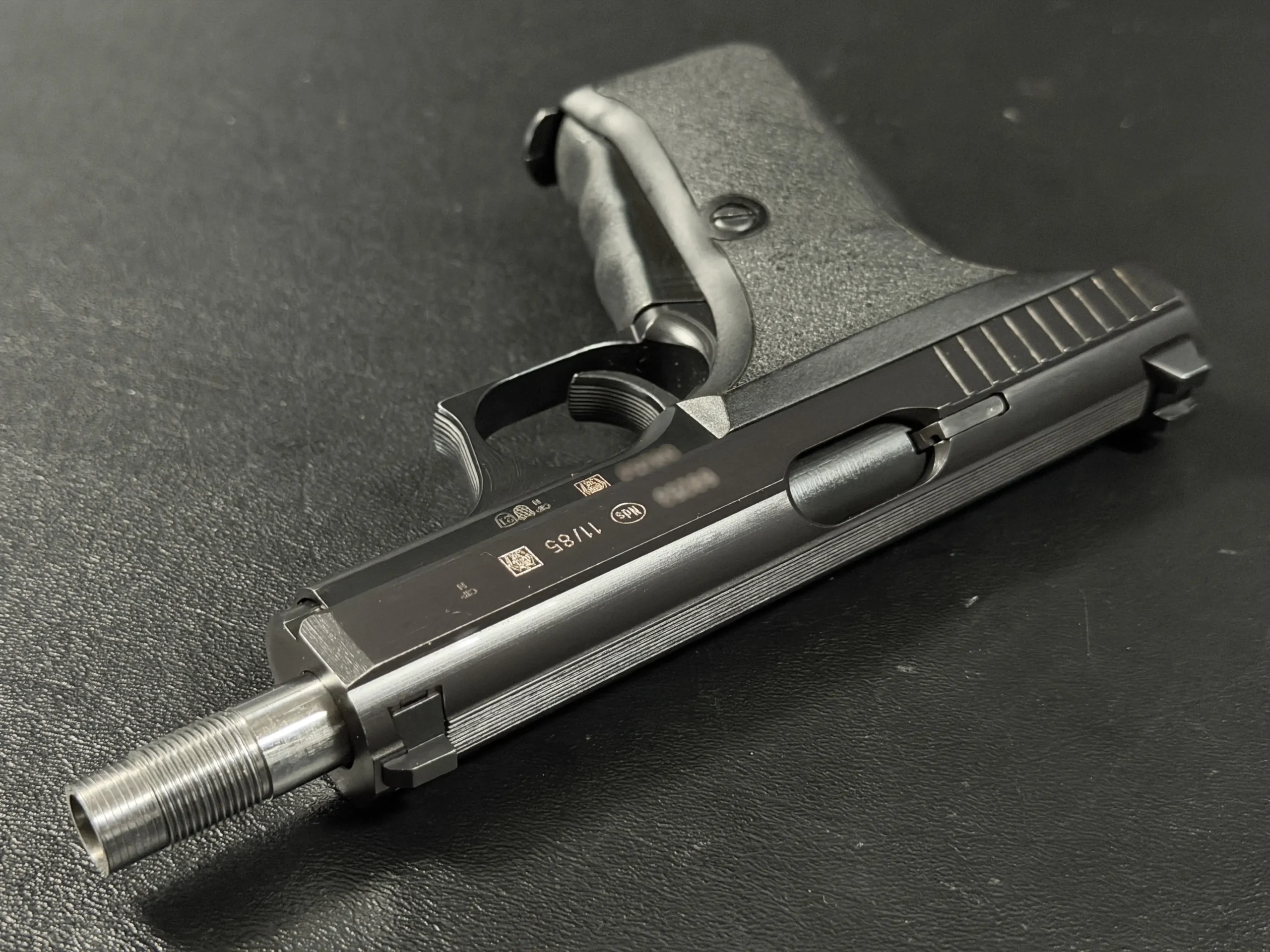 HK P7SD gas system pistol design