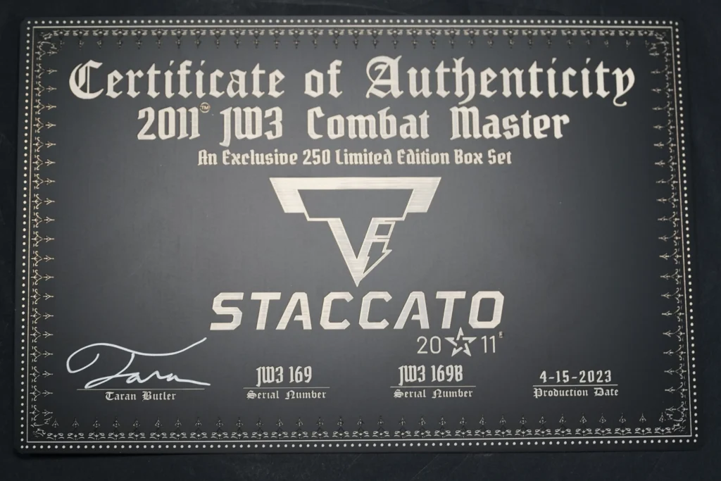 John Wick 3 Combat Master Box Set Certificate