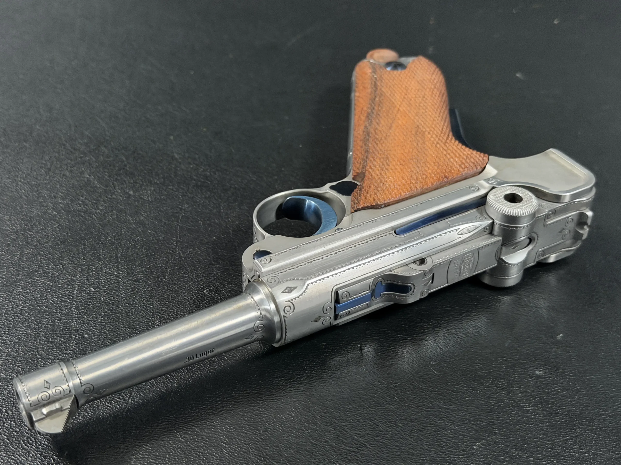 Mauser Luger Toggle Close Up Engraving