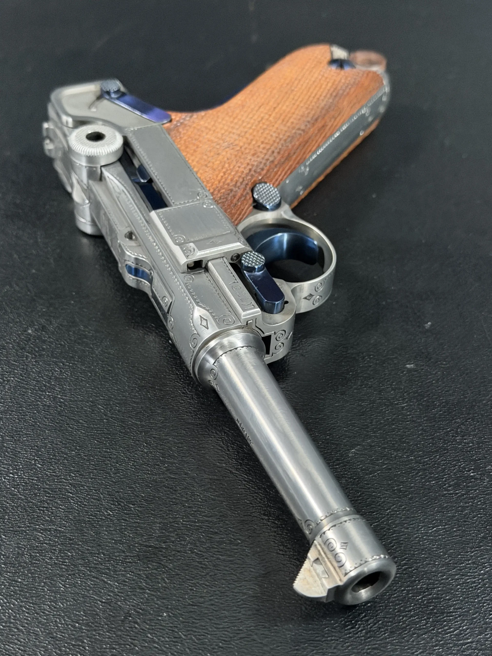 Mauser P08 Fine Border Engraving