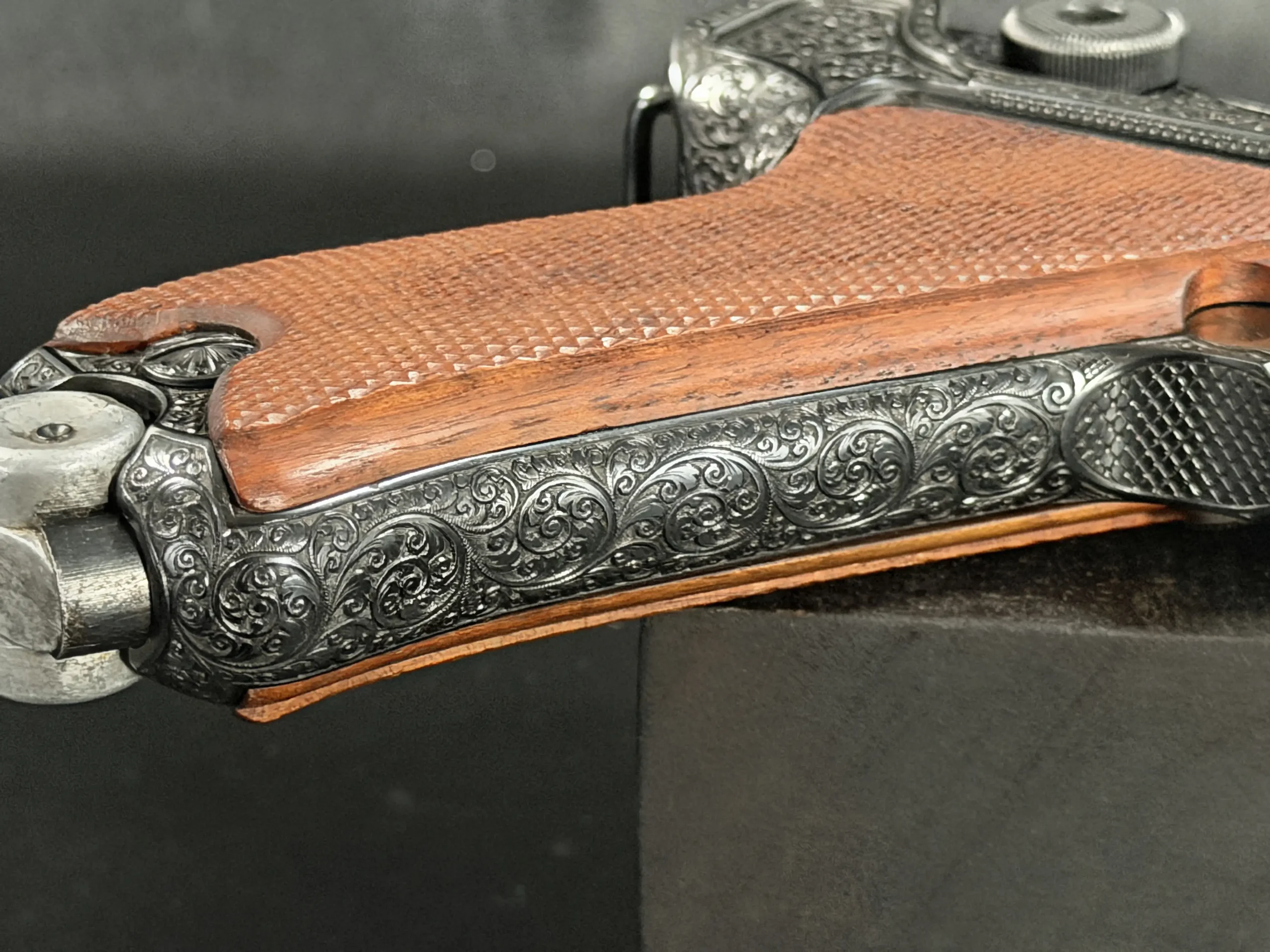 Ornate engraved Luger P08 pistol