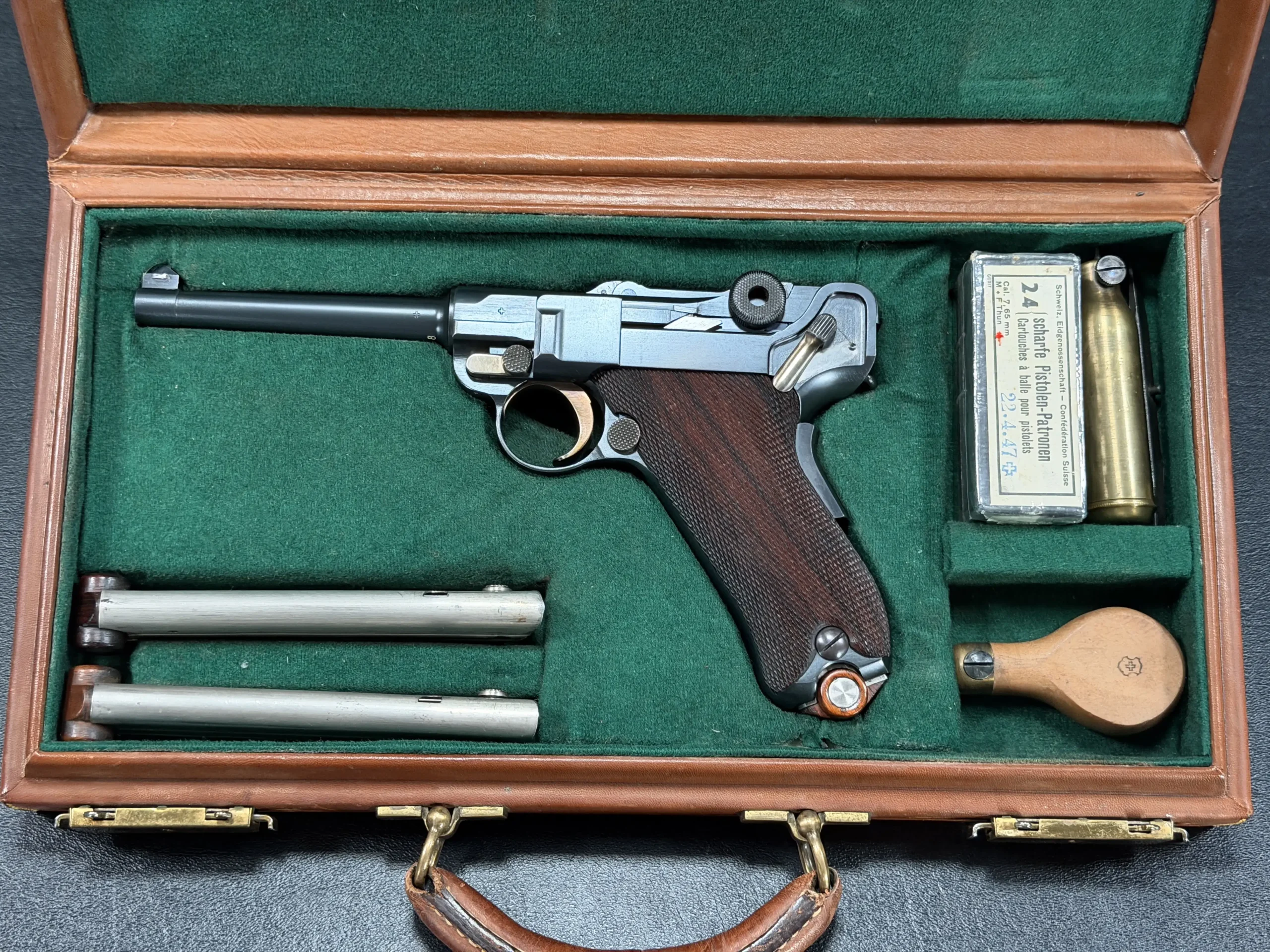 Swiss 1906 E Series Luger Fine Rust Blue Finish
