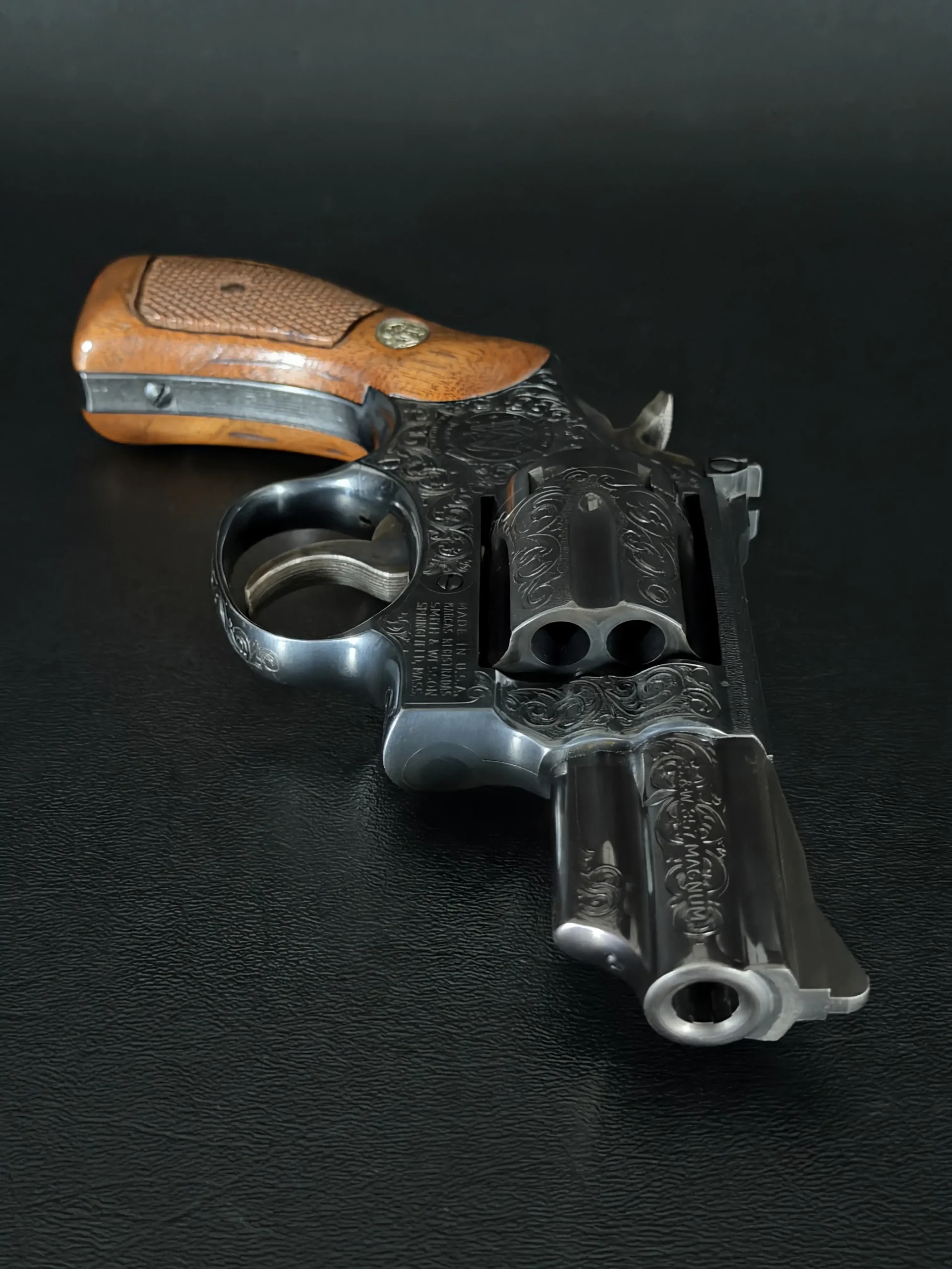 Bent Agner Nielsen Engraved Smith and Wesson Walnut Grips