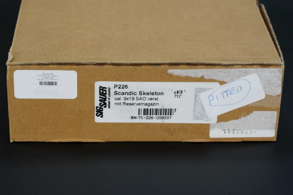 SIG P226 X-Five Scandic Skeleton Box SN 71-226-009537