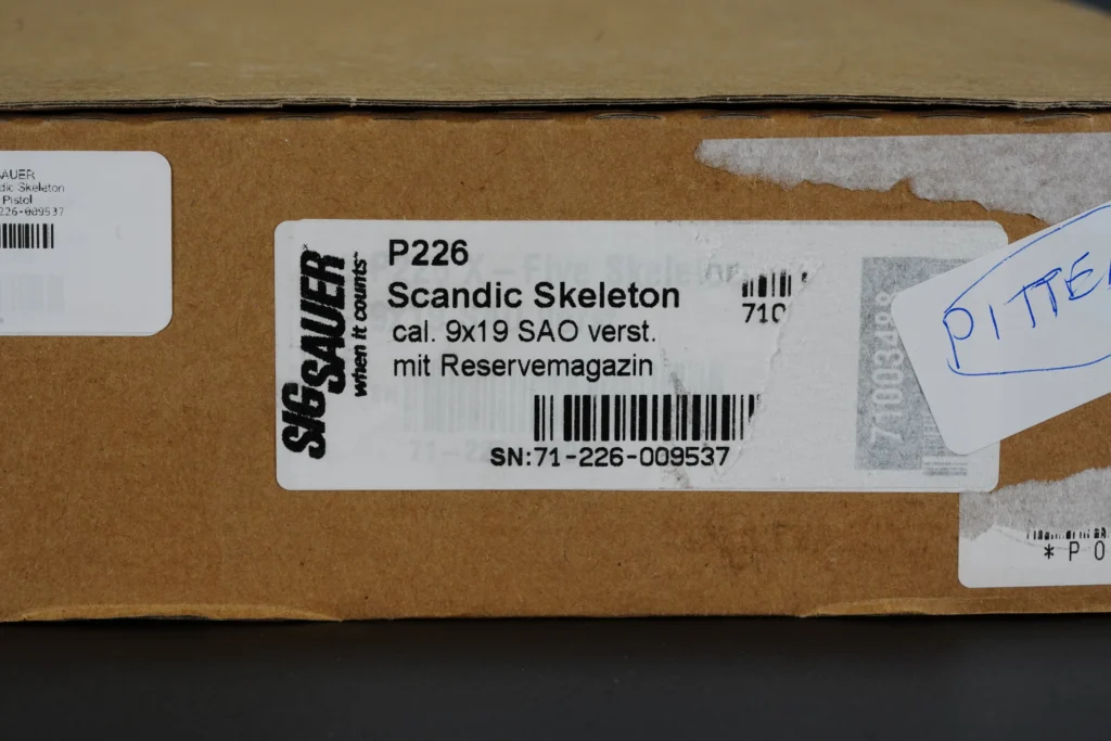 SIG Sauer P226 X-Five Scandic Skeleton Box SN 71-226-009537