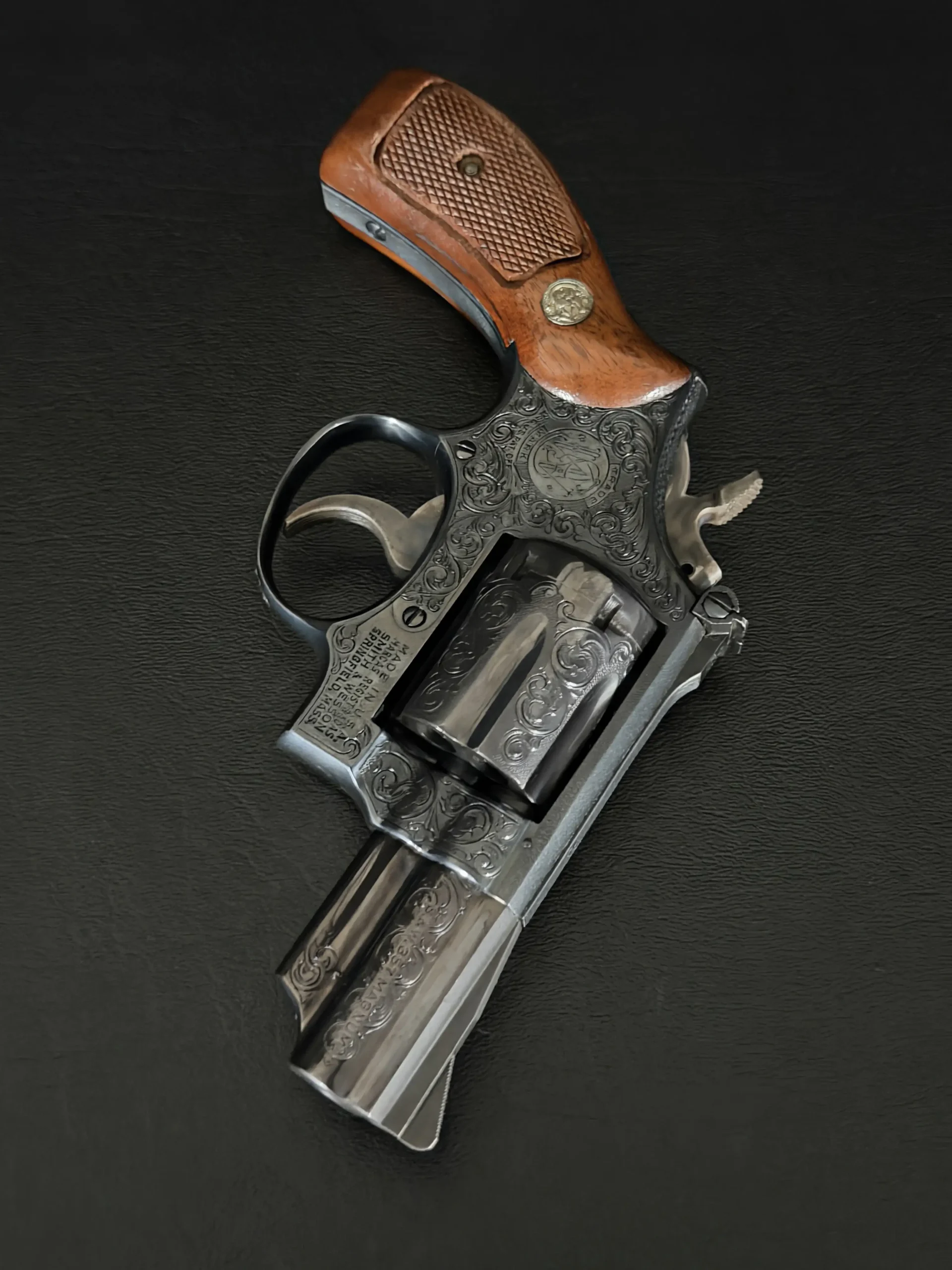Smith and Wesson 19 3 Engraved Barrel Markings