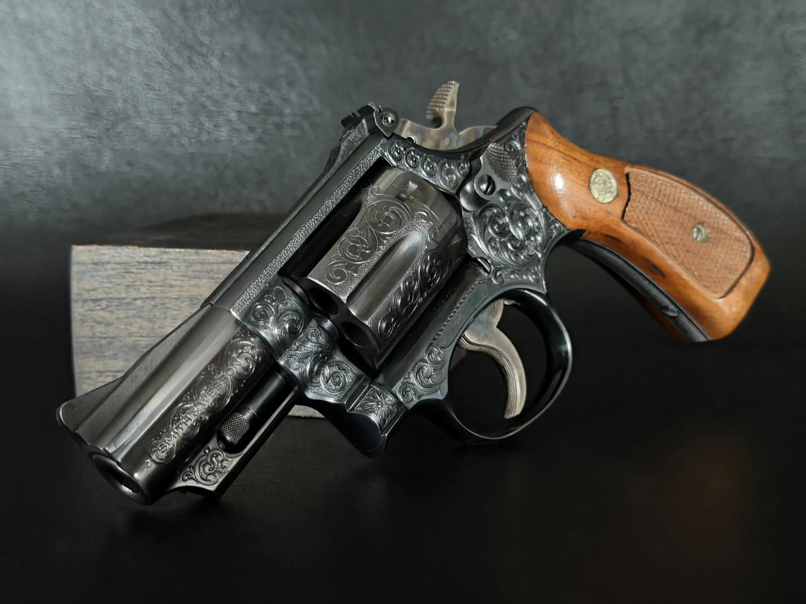 Smith and Wesson 19 3 Hand Engraved Revolver