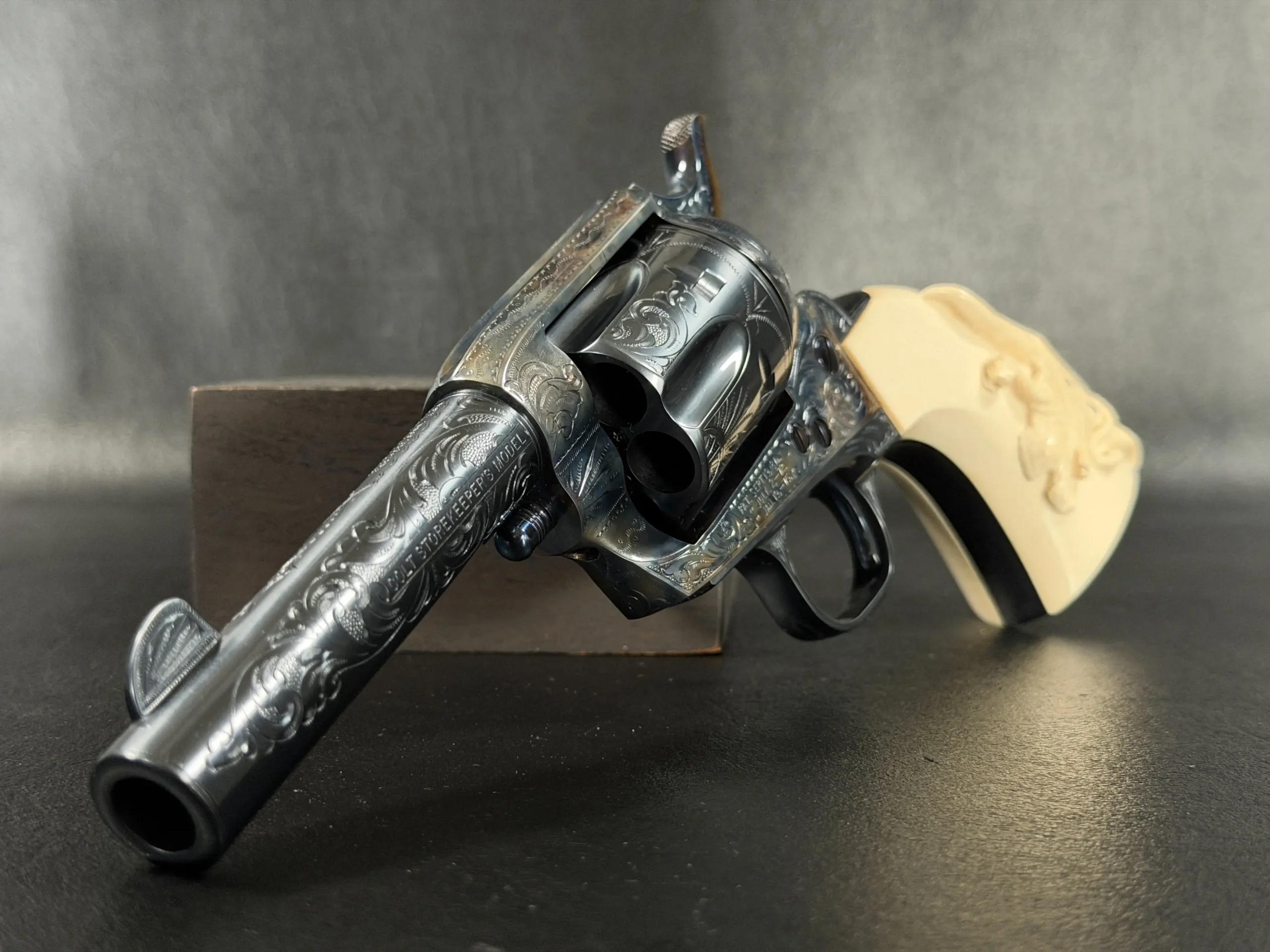 Carved Ivory Grip Colt Storekeeper Pair