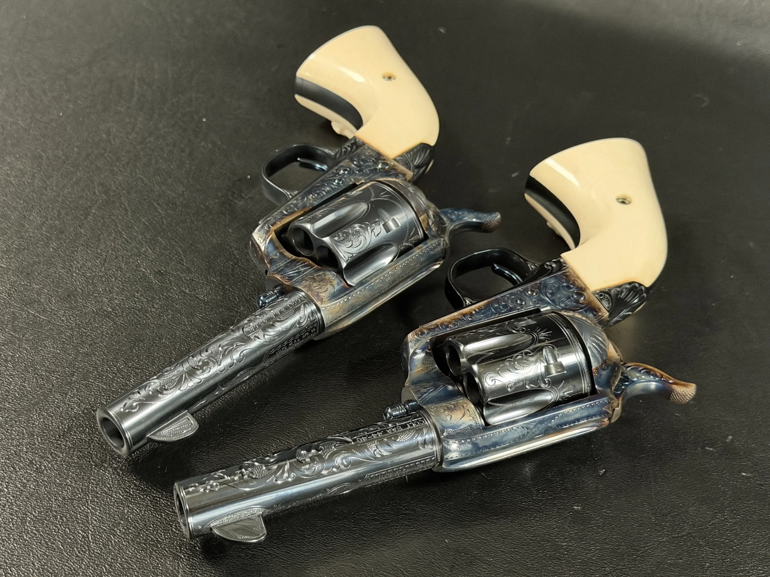 Cased Colt SAA Pair Ivory Grips