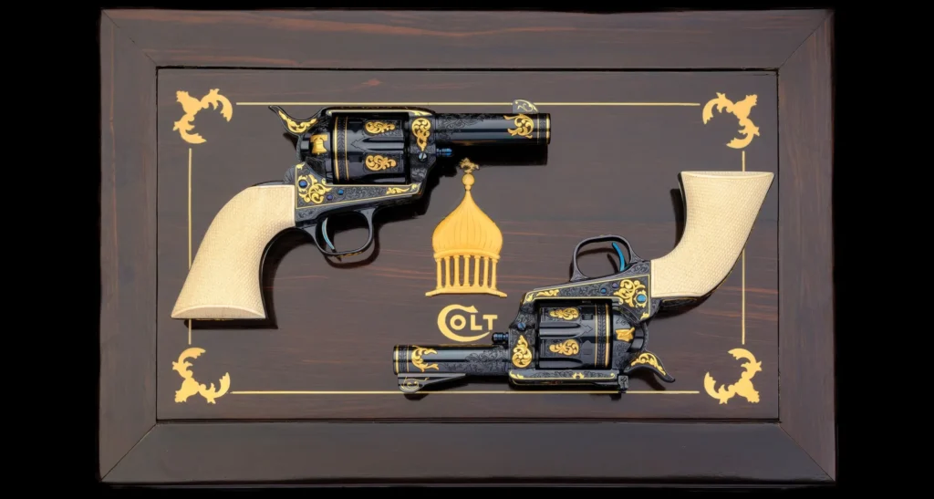 Colt Sheriffs Model Revolvers Case Freedom and Justice