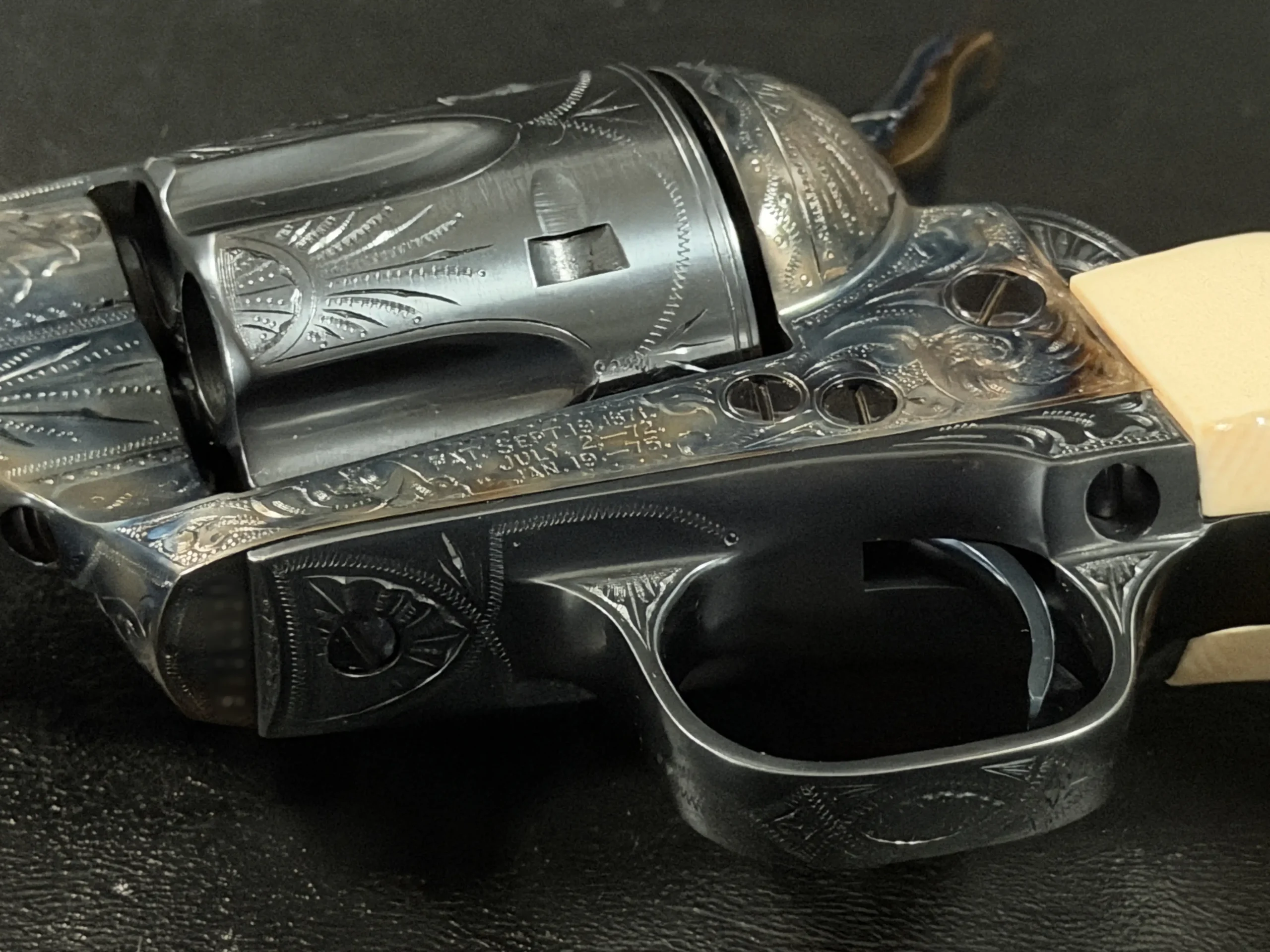 Colt Single Action Army Signed Engraver Pair