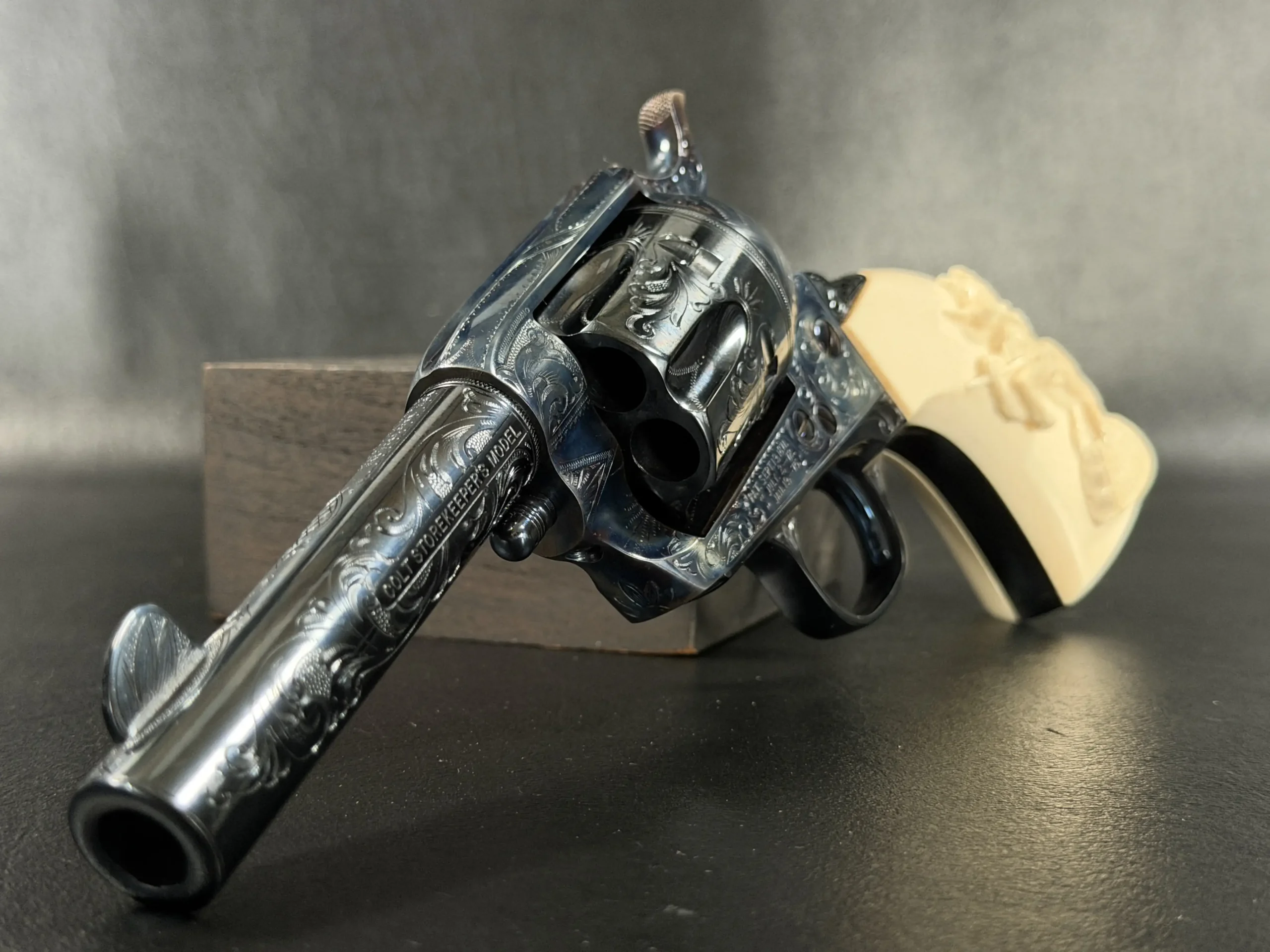 Colt Storekeeper 4 Inch 45 Colt Engraved Revolvers