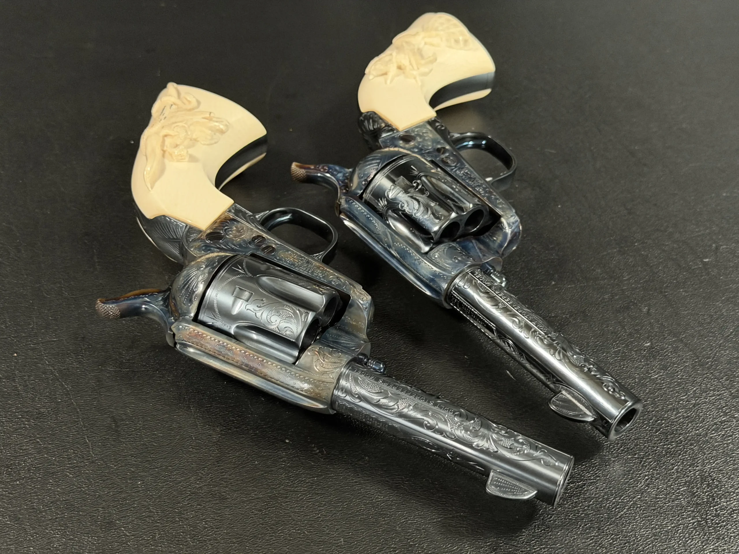 Engraved Colt Single Action Army 4 Inch Barrel 45 Colt